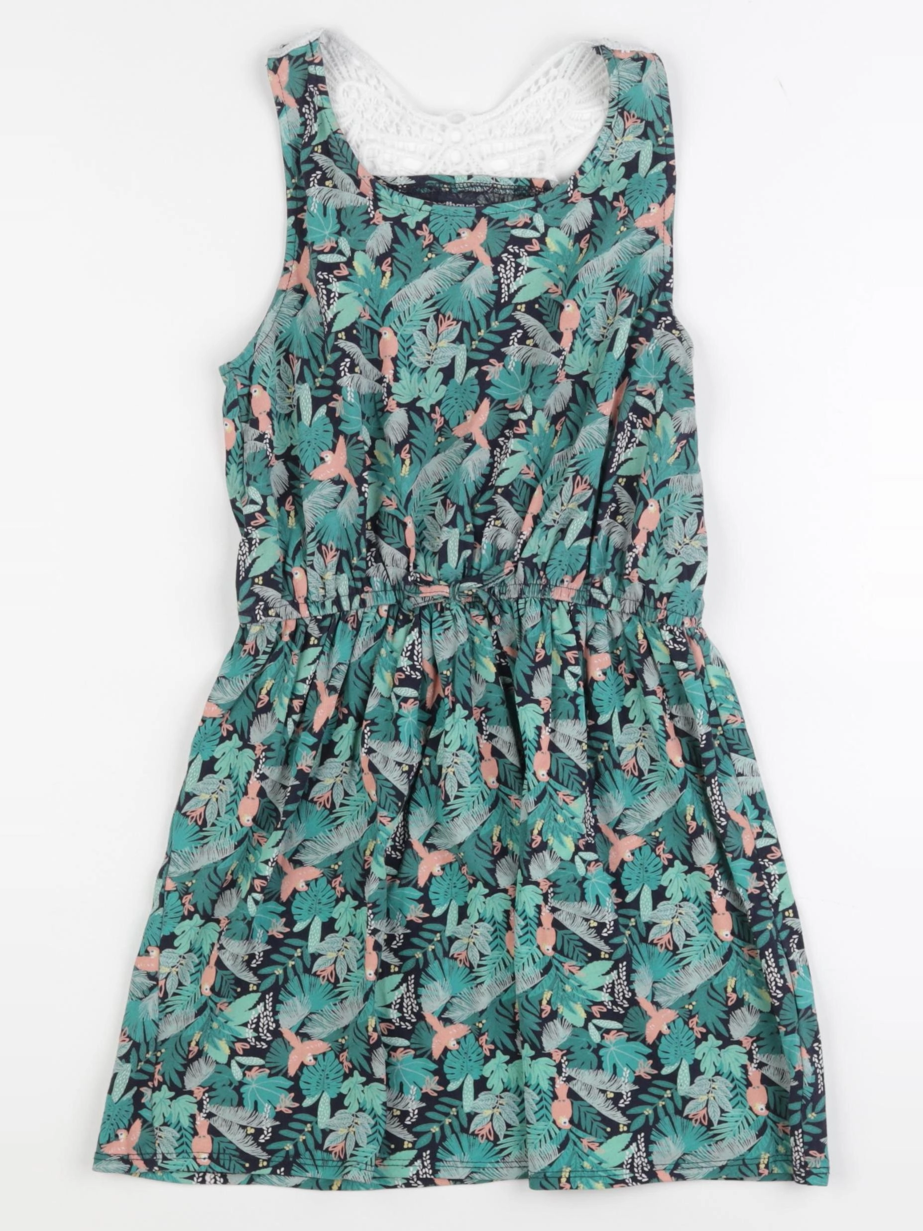 Vertbaudet - robe vert - 8 ans