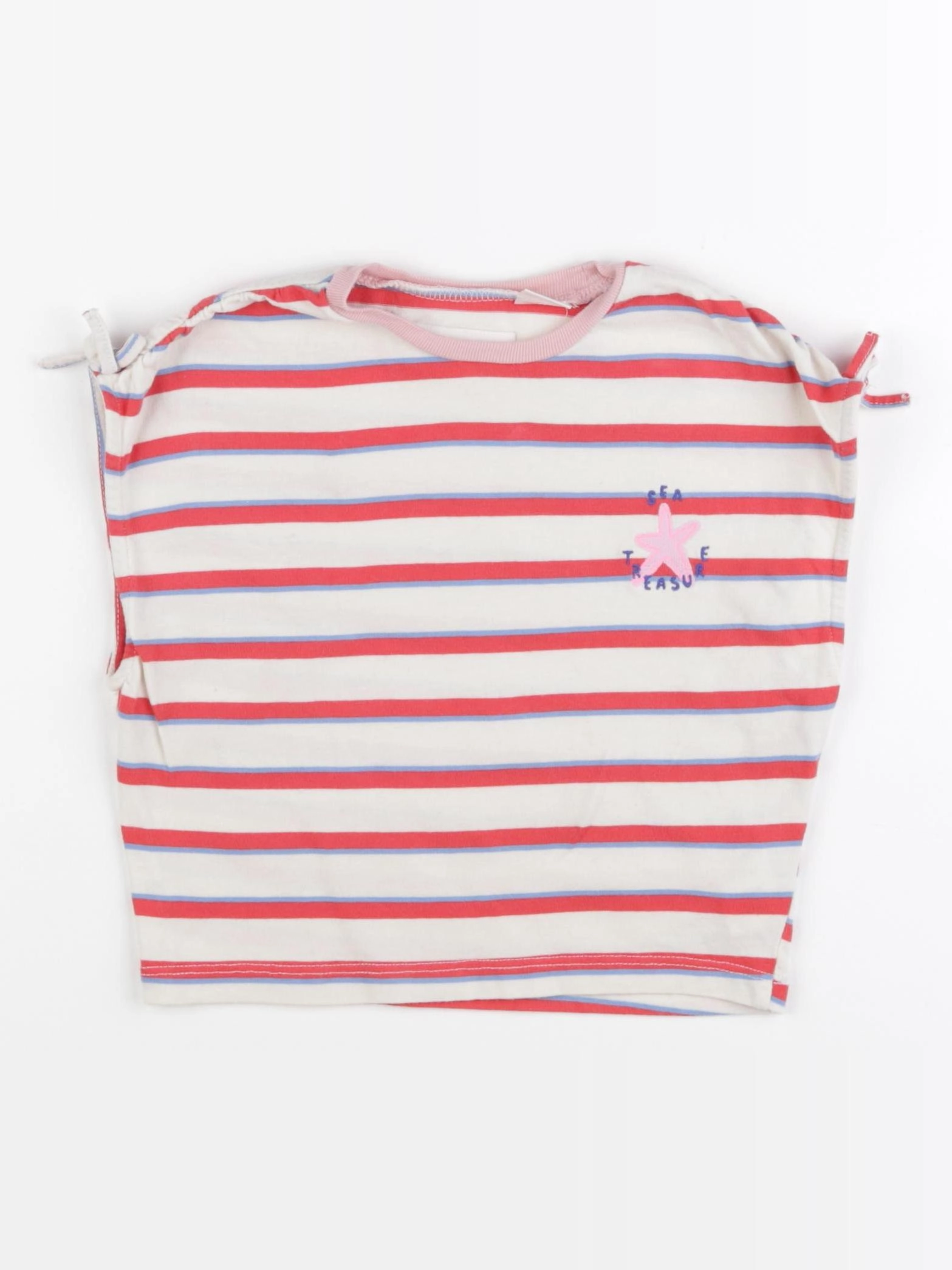 Zara - tee-shirt blanc, rouge - 3 ans