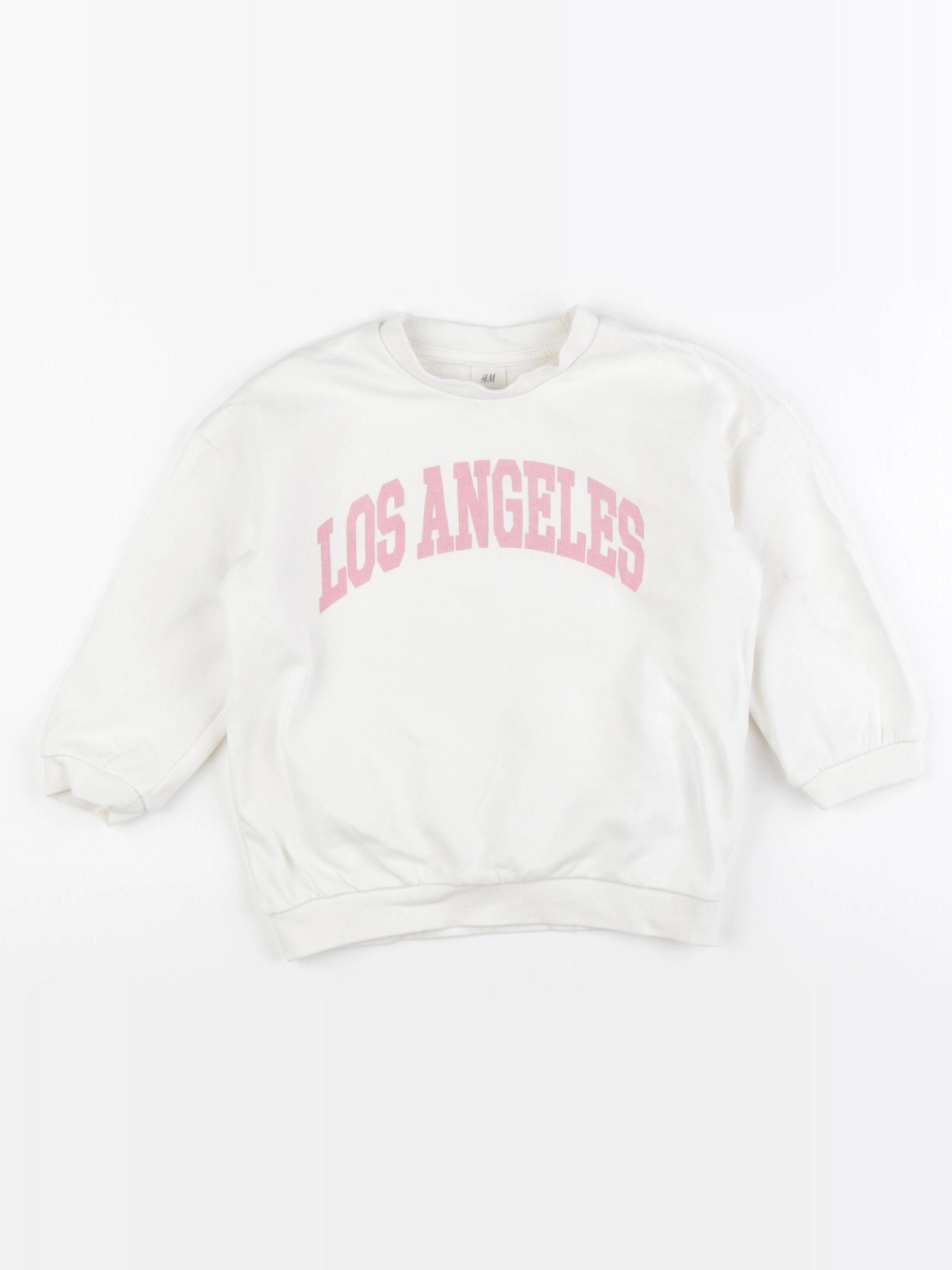 H&M - sweat blanc - 2/3 ans