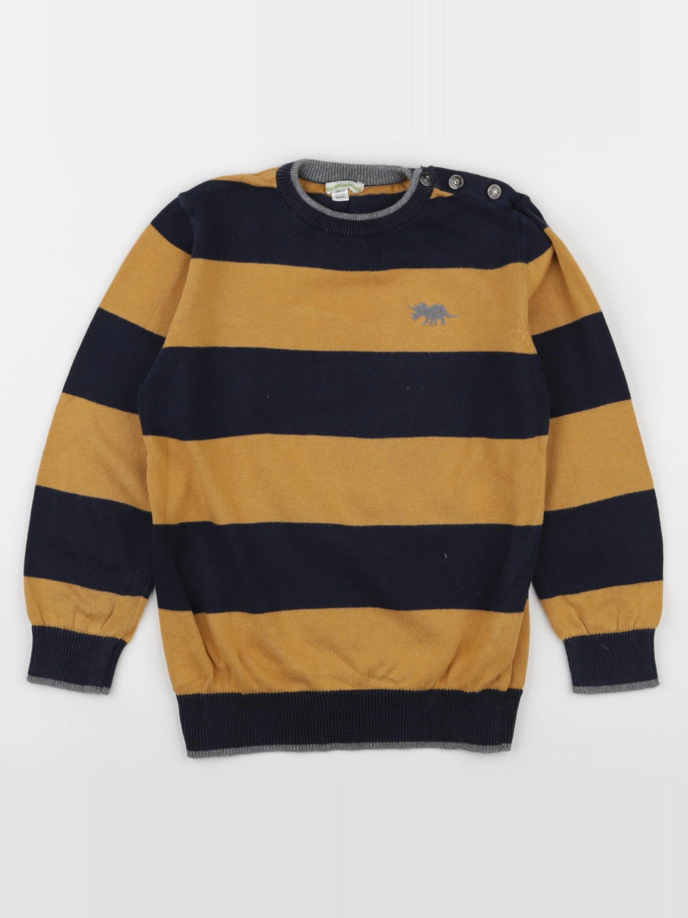 Vertbaudet - pull jaune, bleu - 8 ans