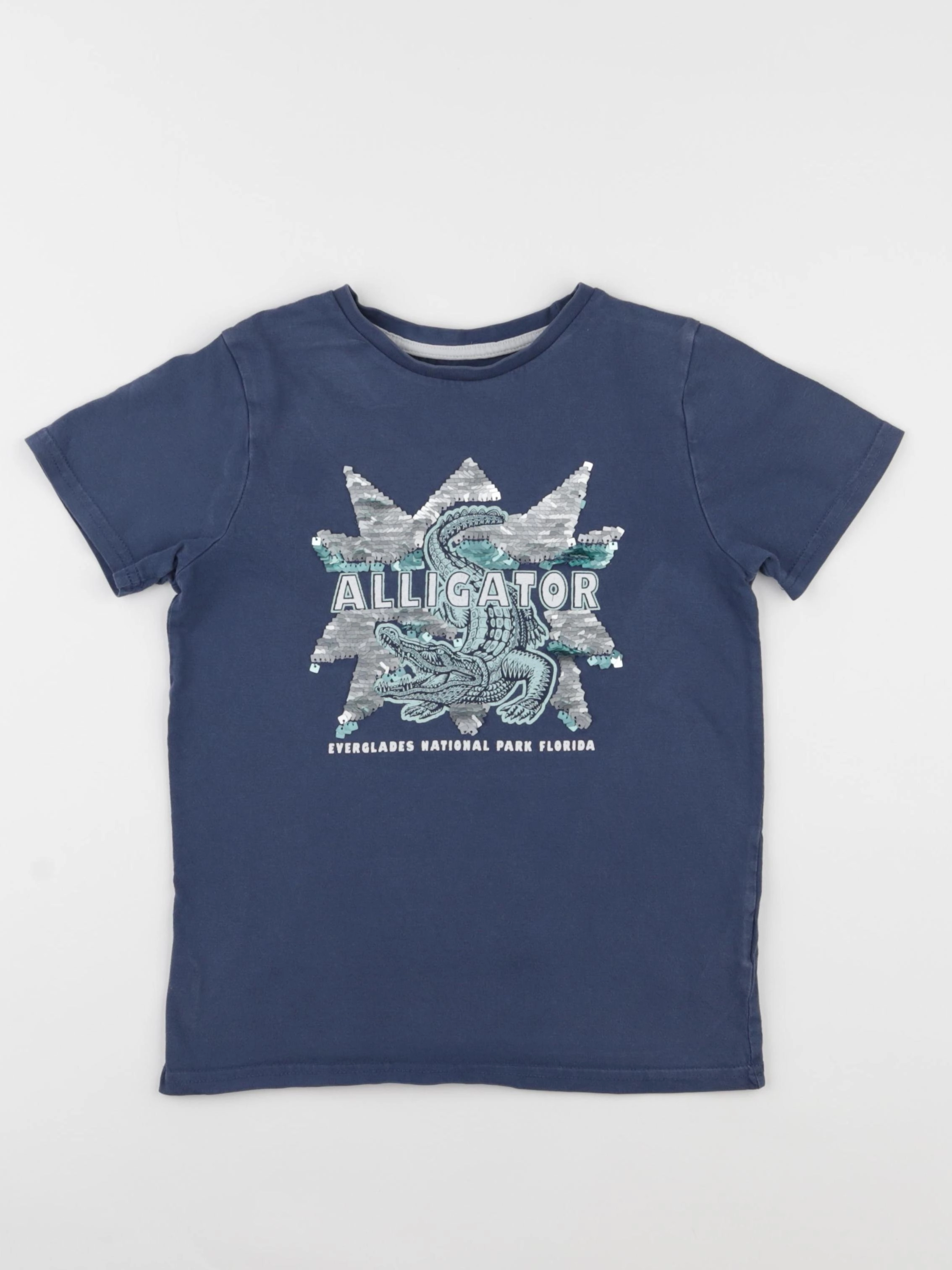 Vertbaudet - tee-shirt bleu - 8 ans
