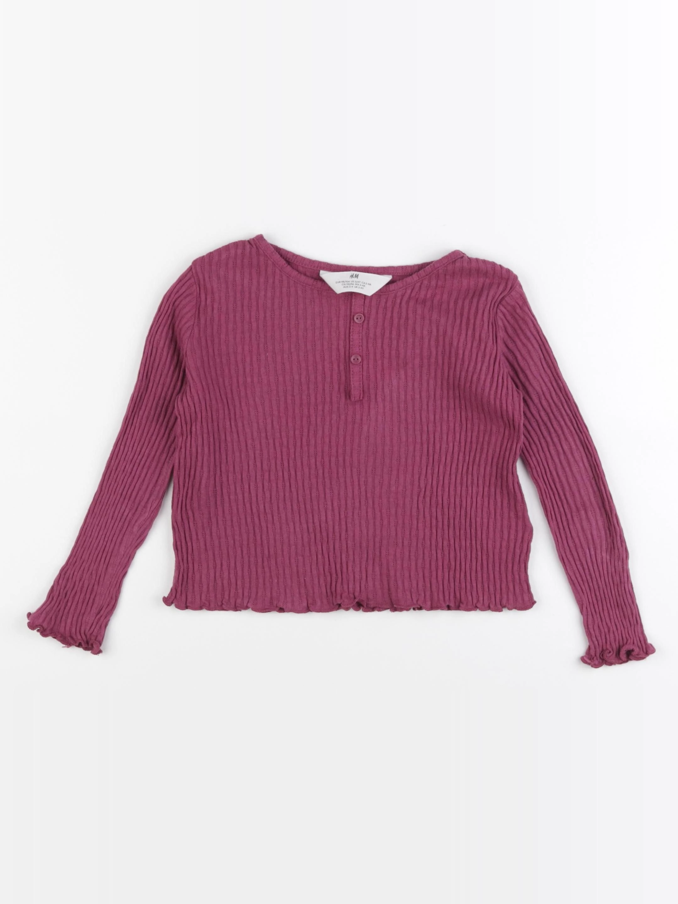 H&M - tee-shirt rose - 2/4 ans