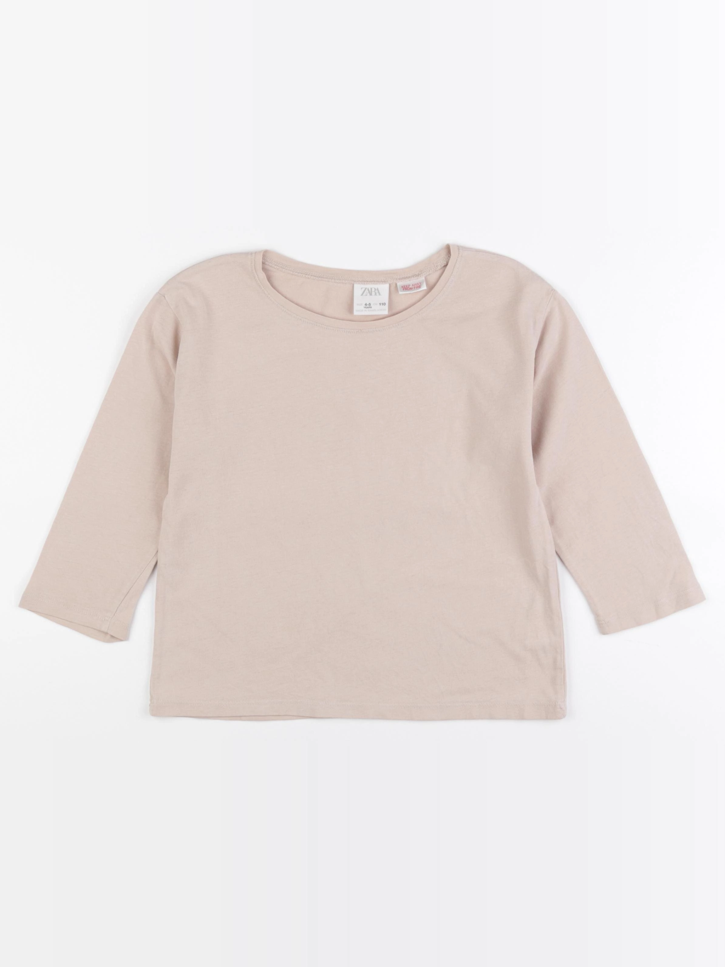Zara - tee-shirt beige - 4/5 ans
