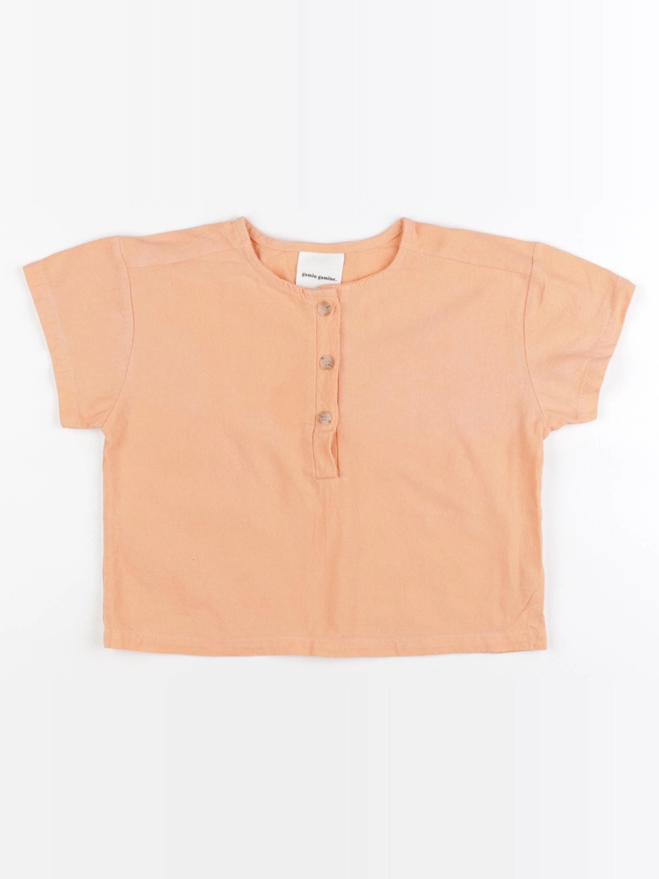 Gamin gamine - blouse orange - 2 ans