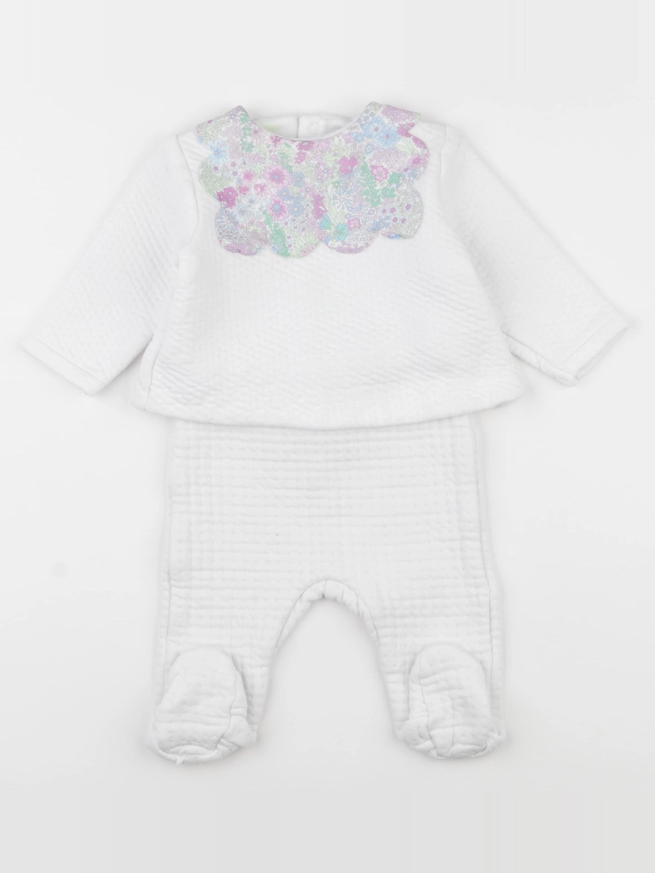 Jacadi - ensemble blanc - 12 mois