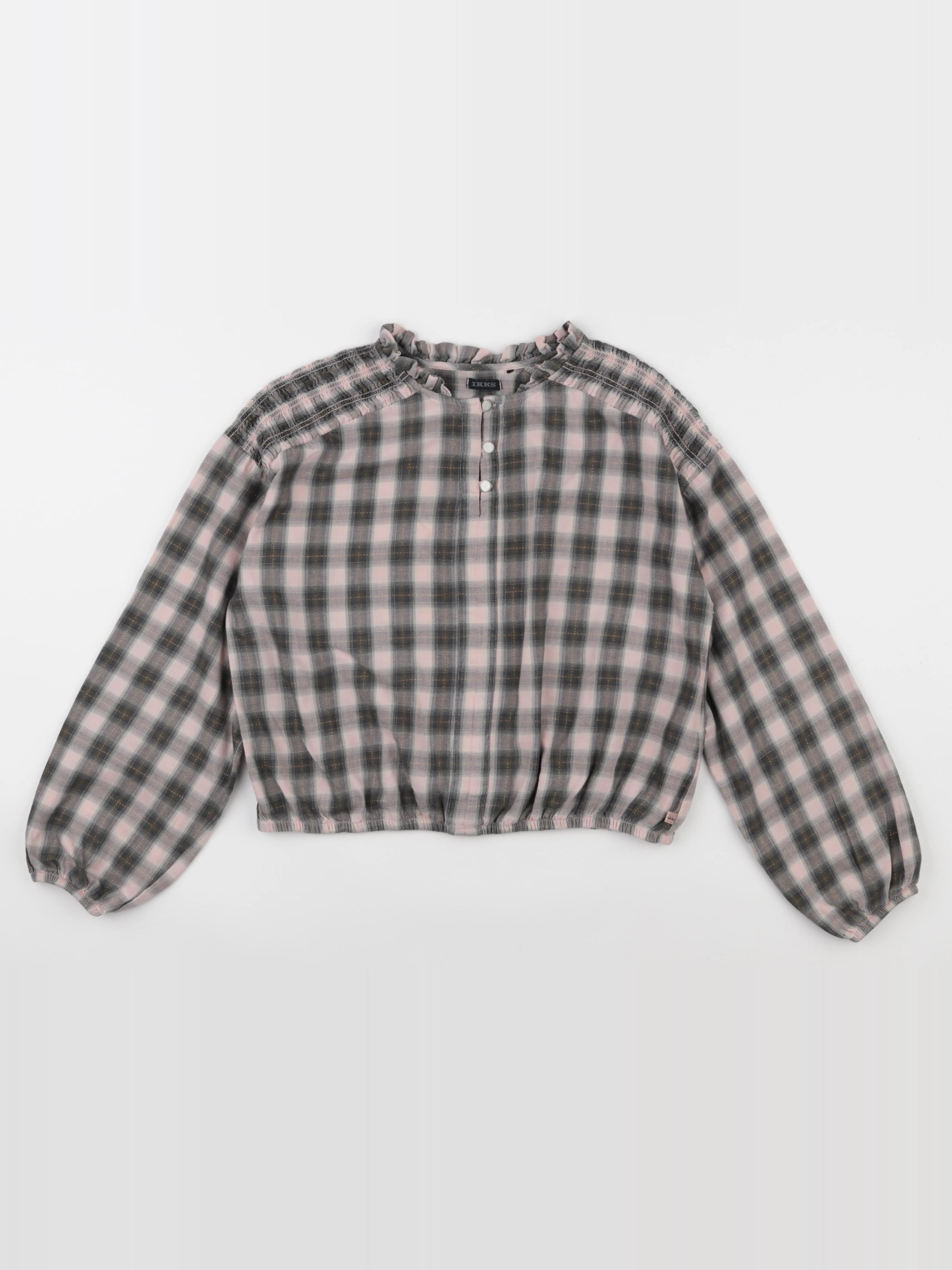 IKKS - blouse gris, rose, bronze - 12 ans