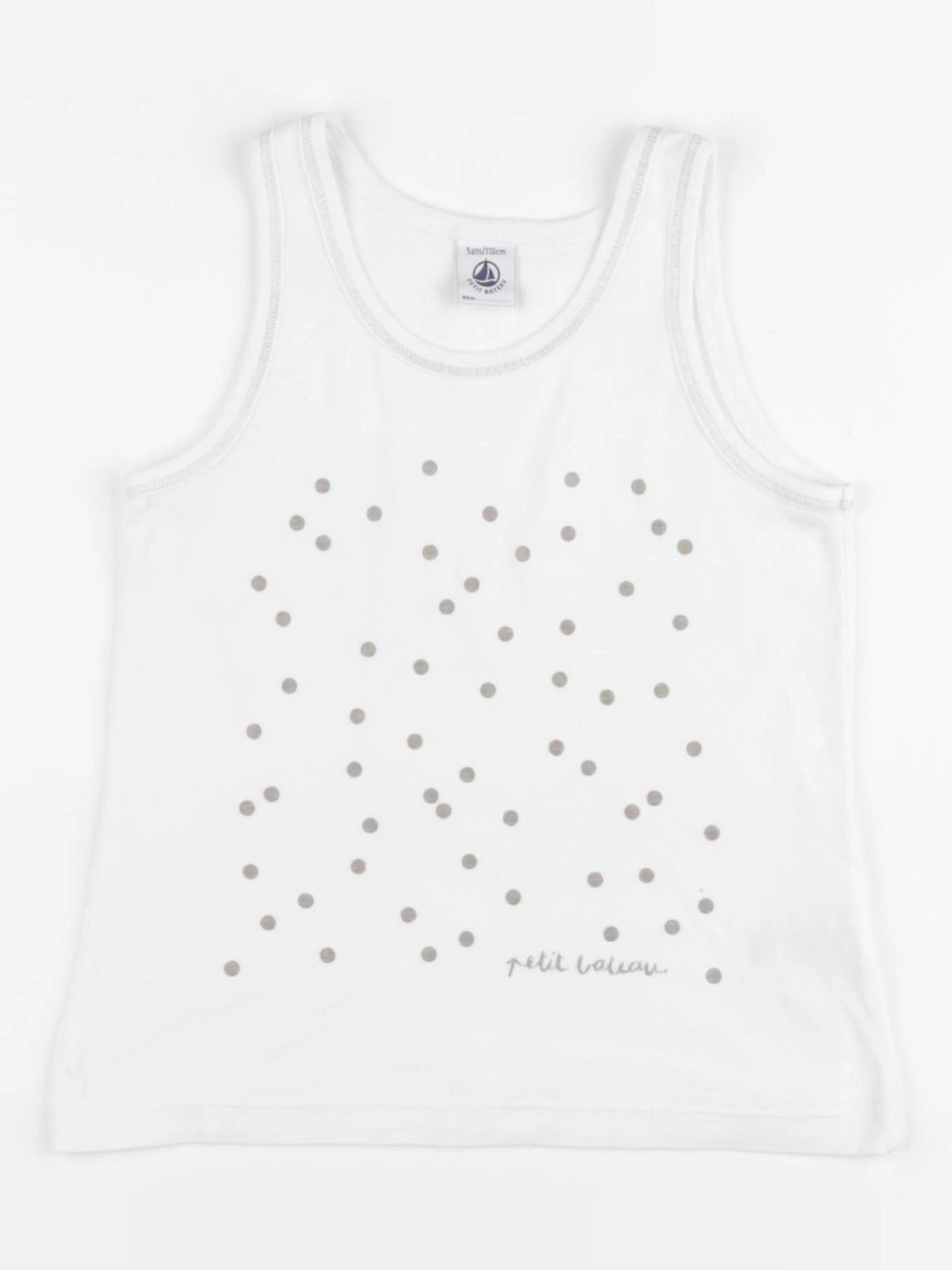 Petit Bateau - débardeur blanc - 5 ans