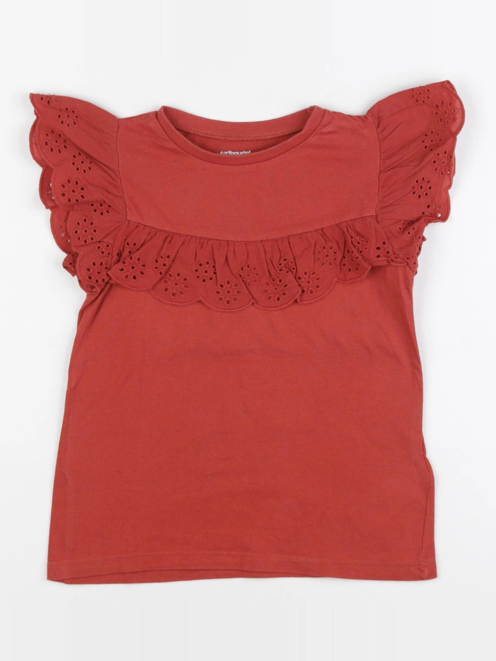 Vertbaudet - tee-shirt rouge - 6 ans