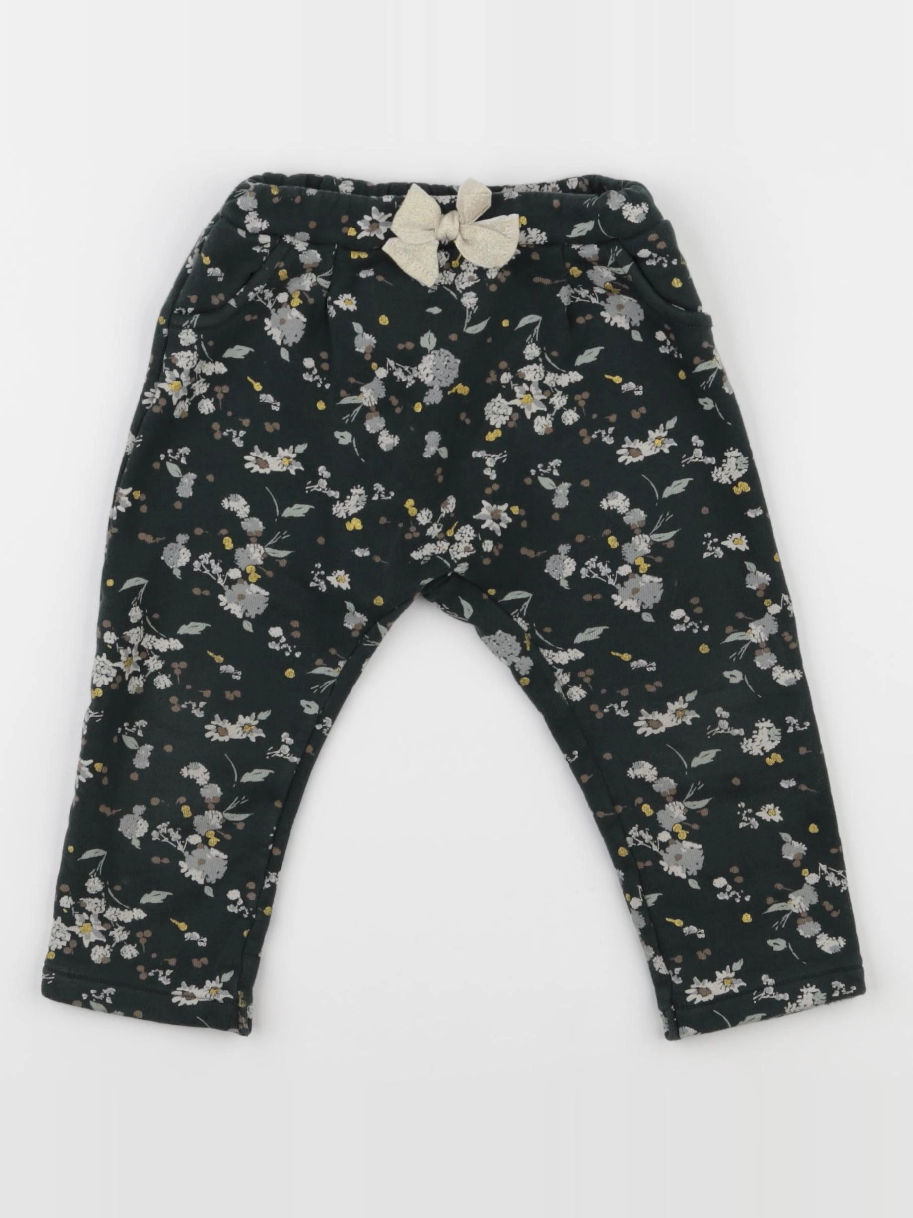 Petit Bateau - sarouel vert, or - 24 mois
