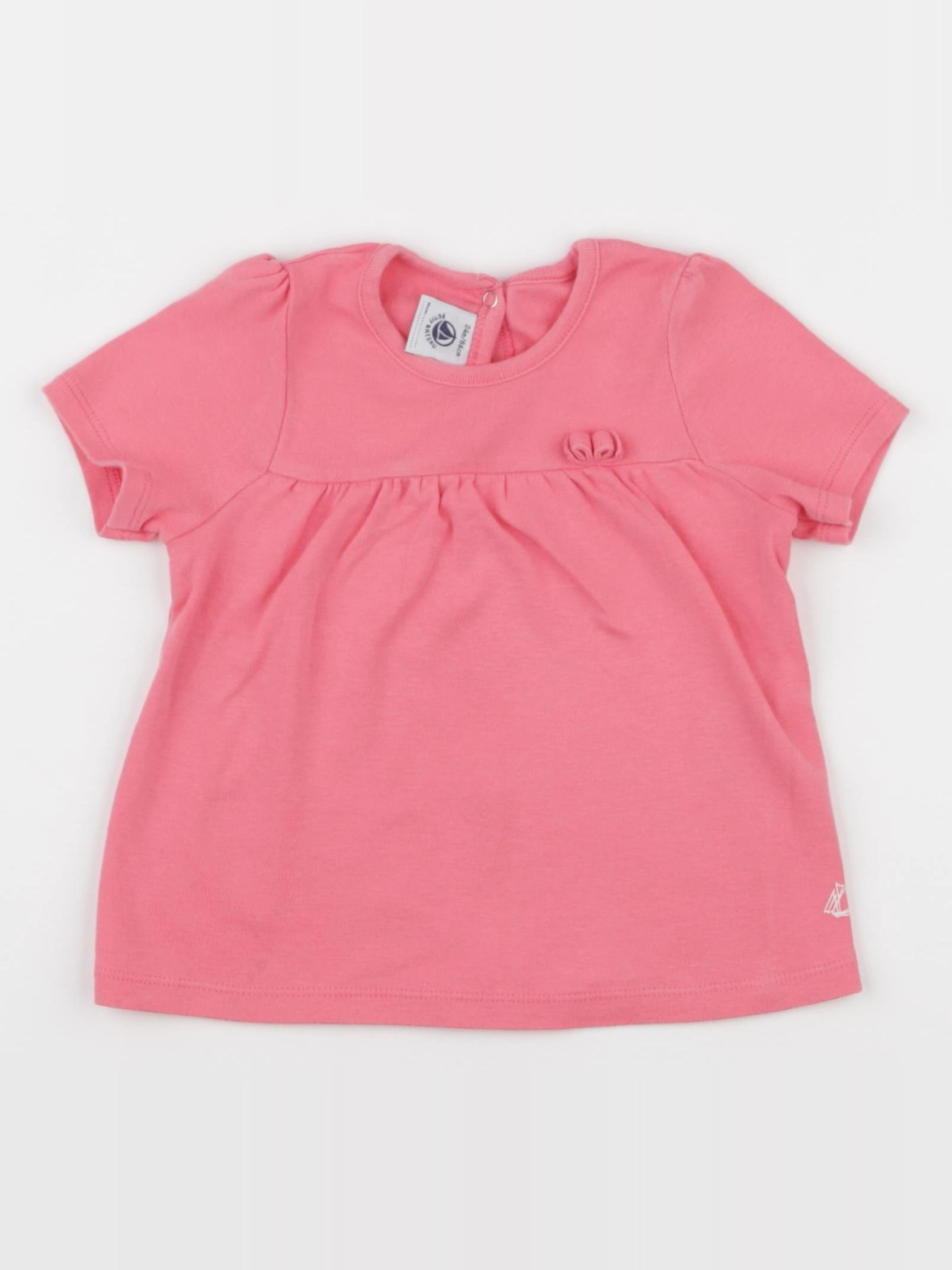 Petit Bateau - tee-shirt rose - 24 mois