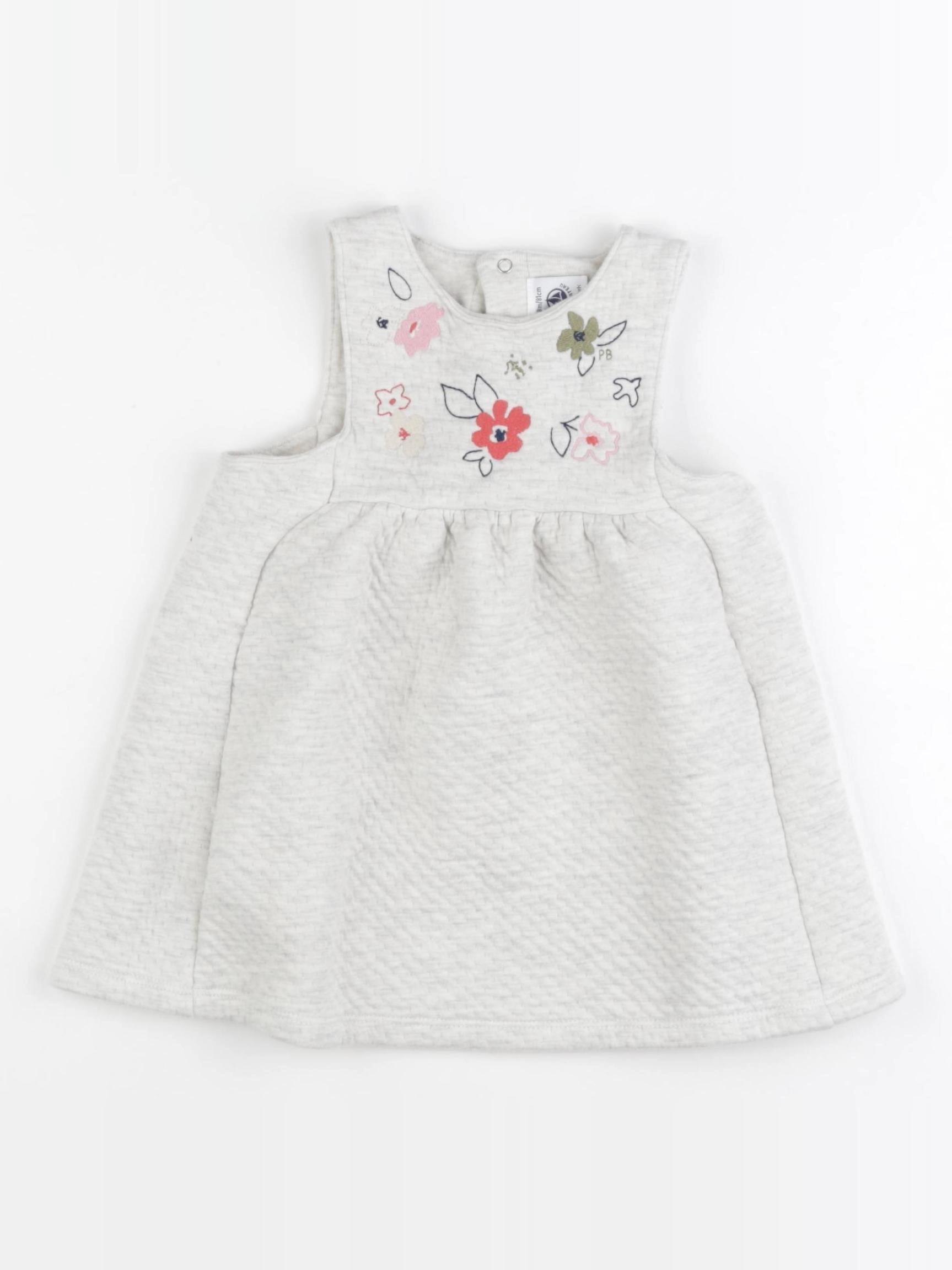 Petit Bateau - robe gris - 18 mois