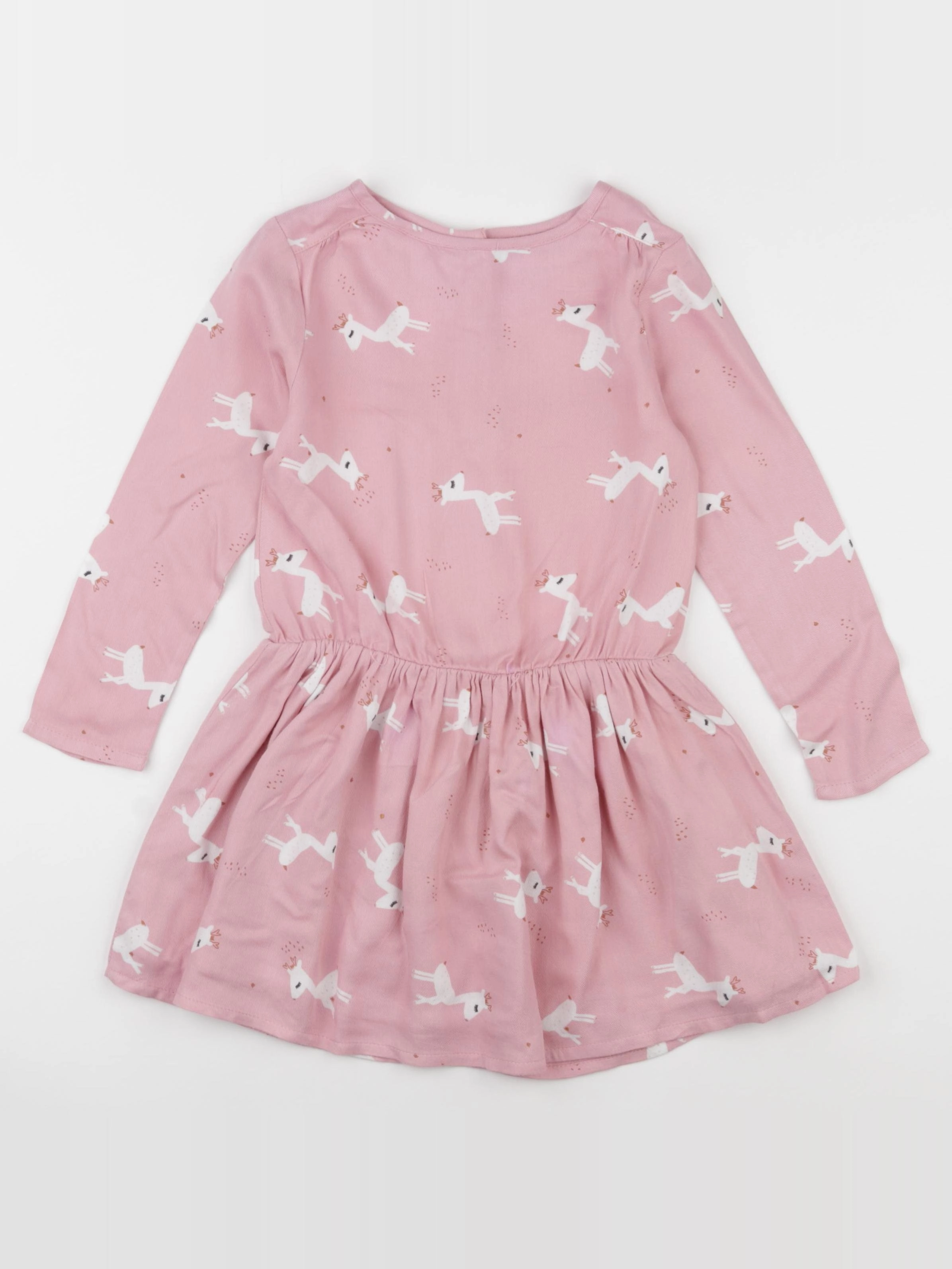Galeries Lafayette - robe rose, blanc - 4 ans