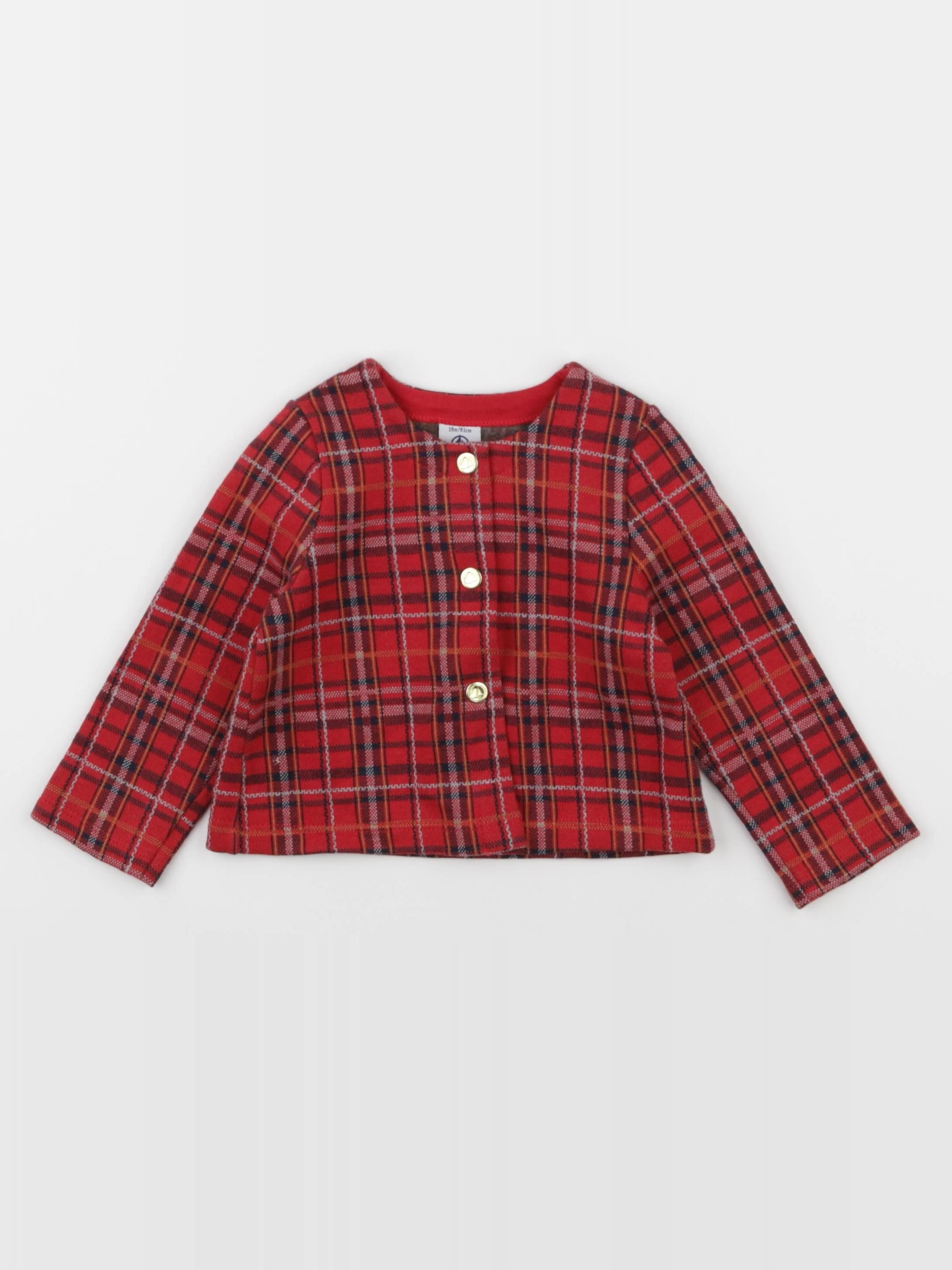 Petit Bateau - veste rouge - 18 mois