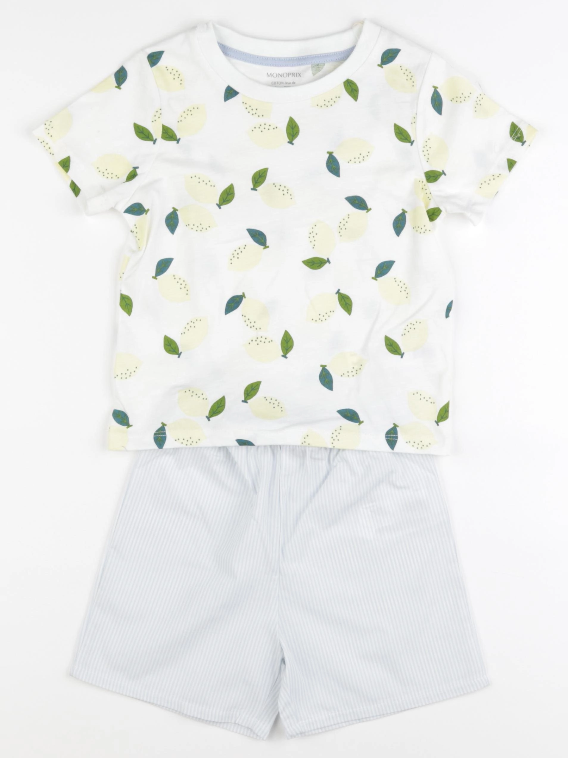 Monoprix - pyjama coton blanc - 3 ans