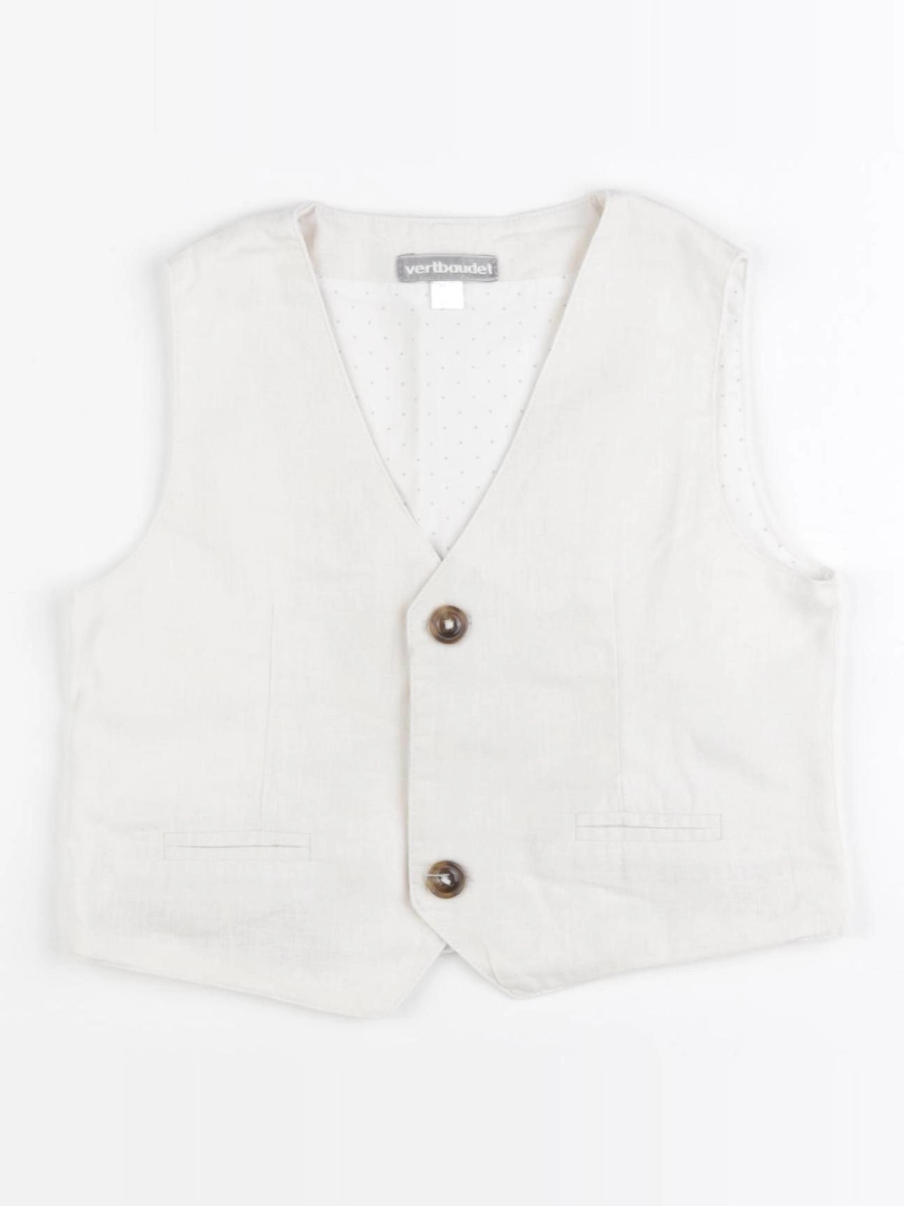 Vertbaudet - gilet beige - 3 ans