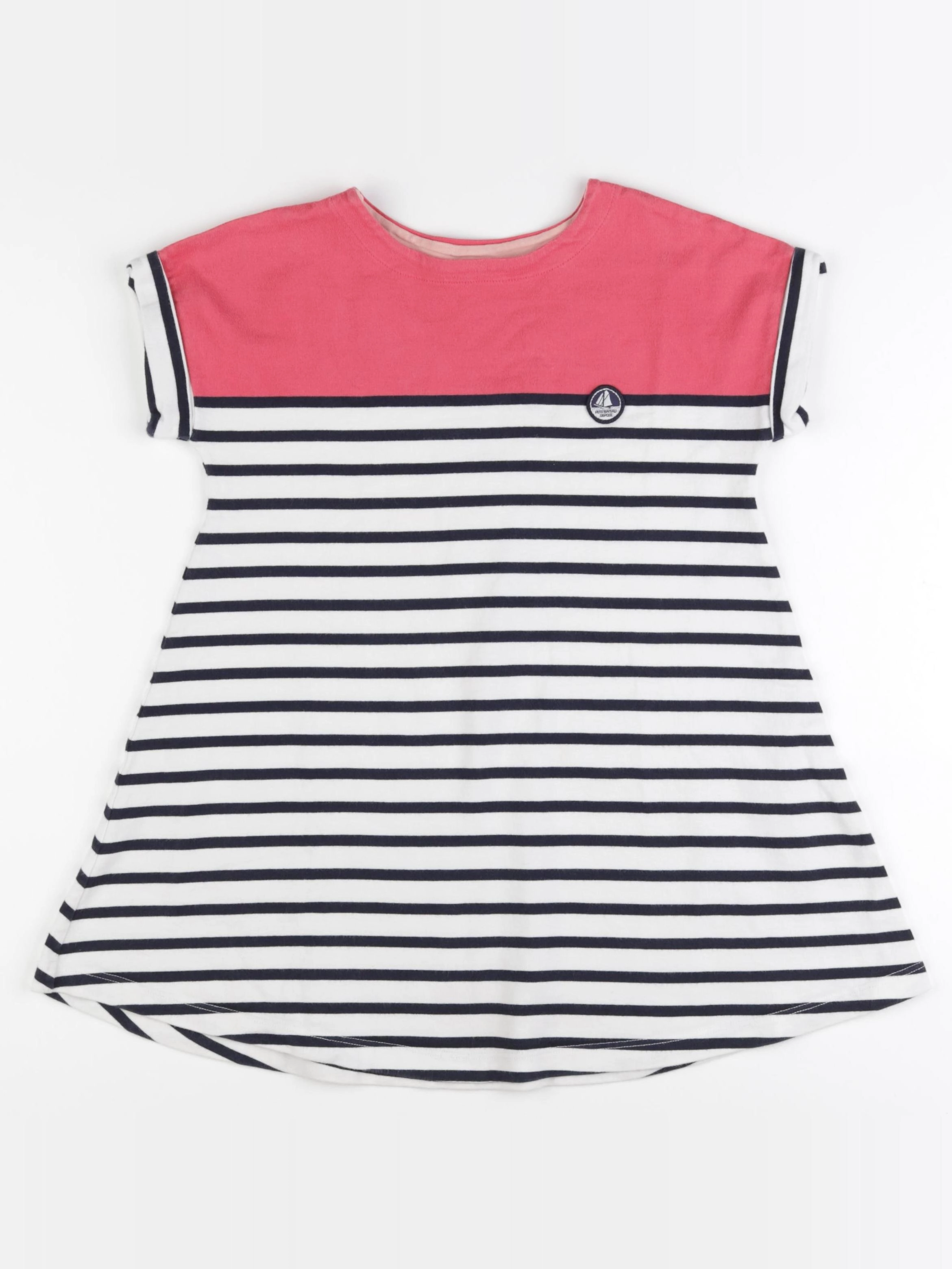 Petit Bateau - robe bleu, rouge - 6 ans
