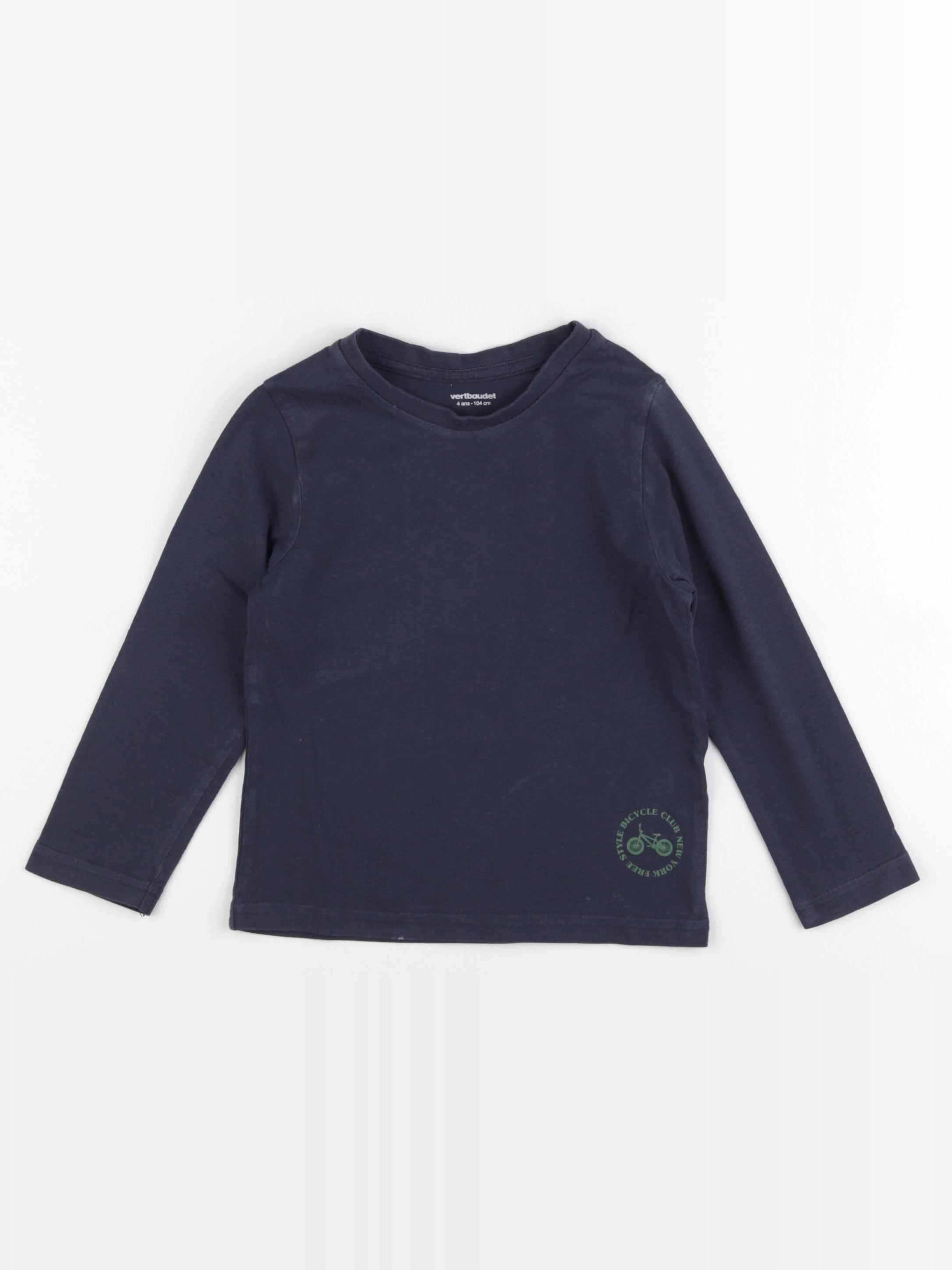Vertbaudet - tee-shirt bleu - 4 ans