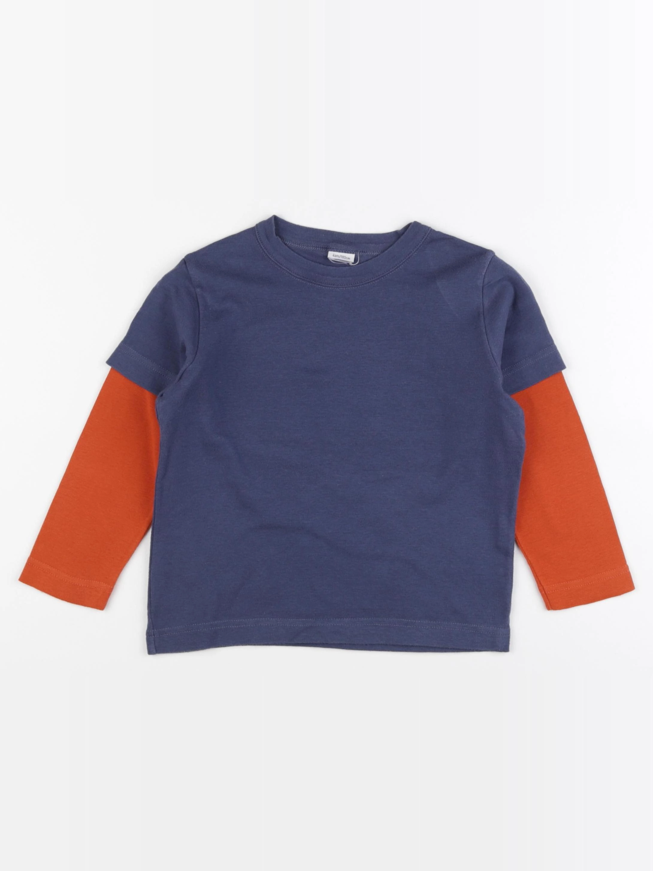 Petit Bateau - tee-shirt bleu - 4 ans