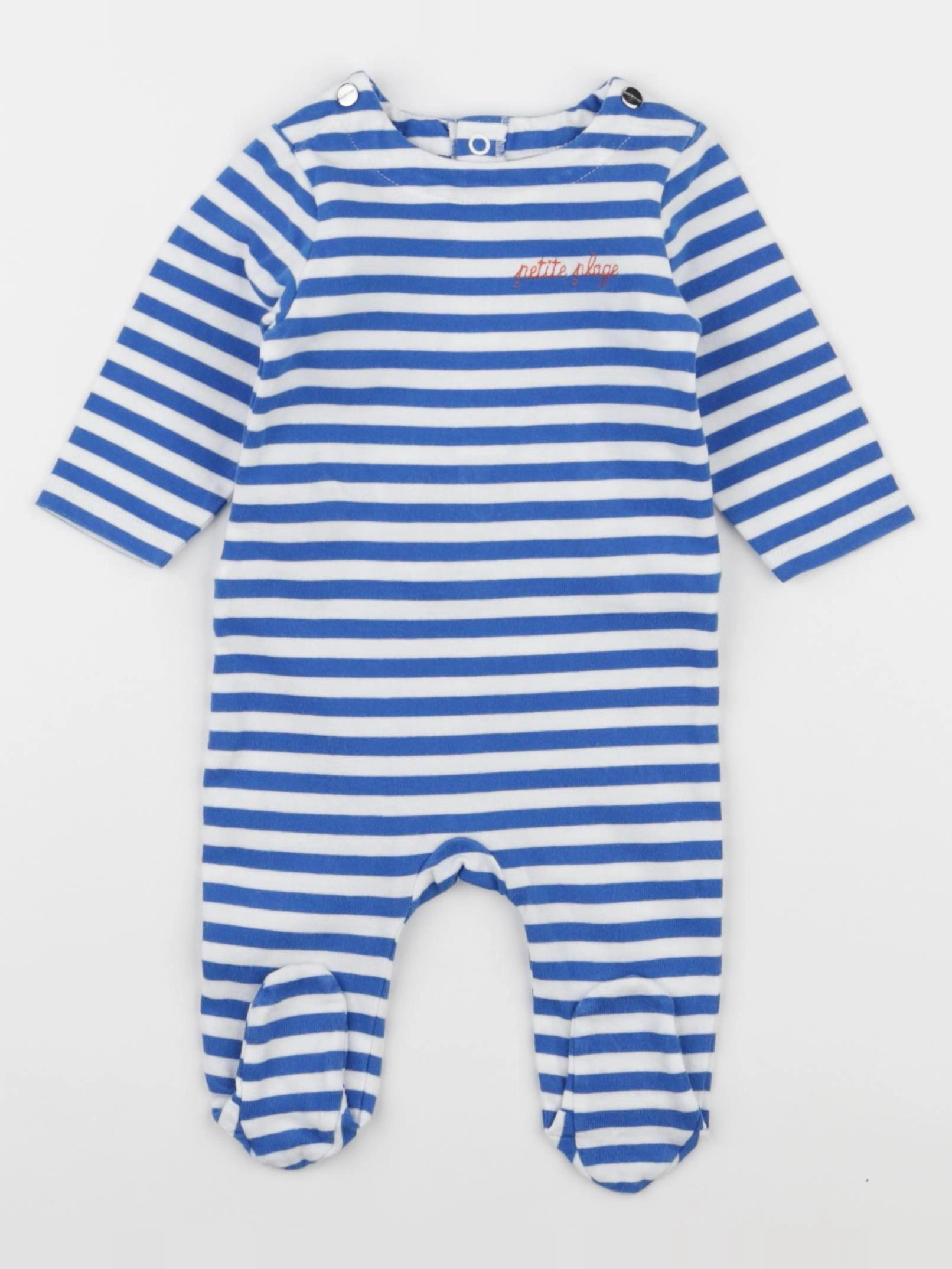 Jacadi - pyjama coton bleu - 3 mois