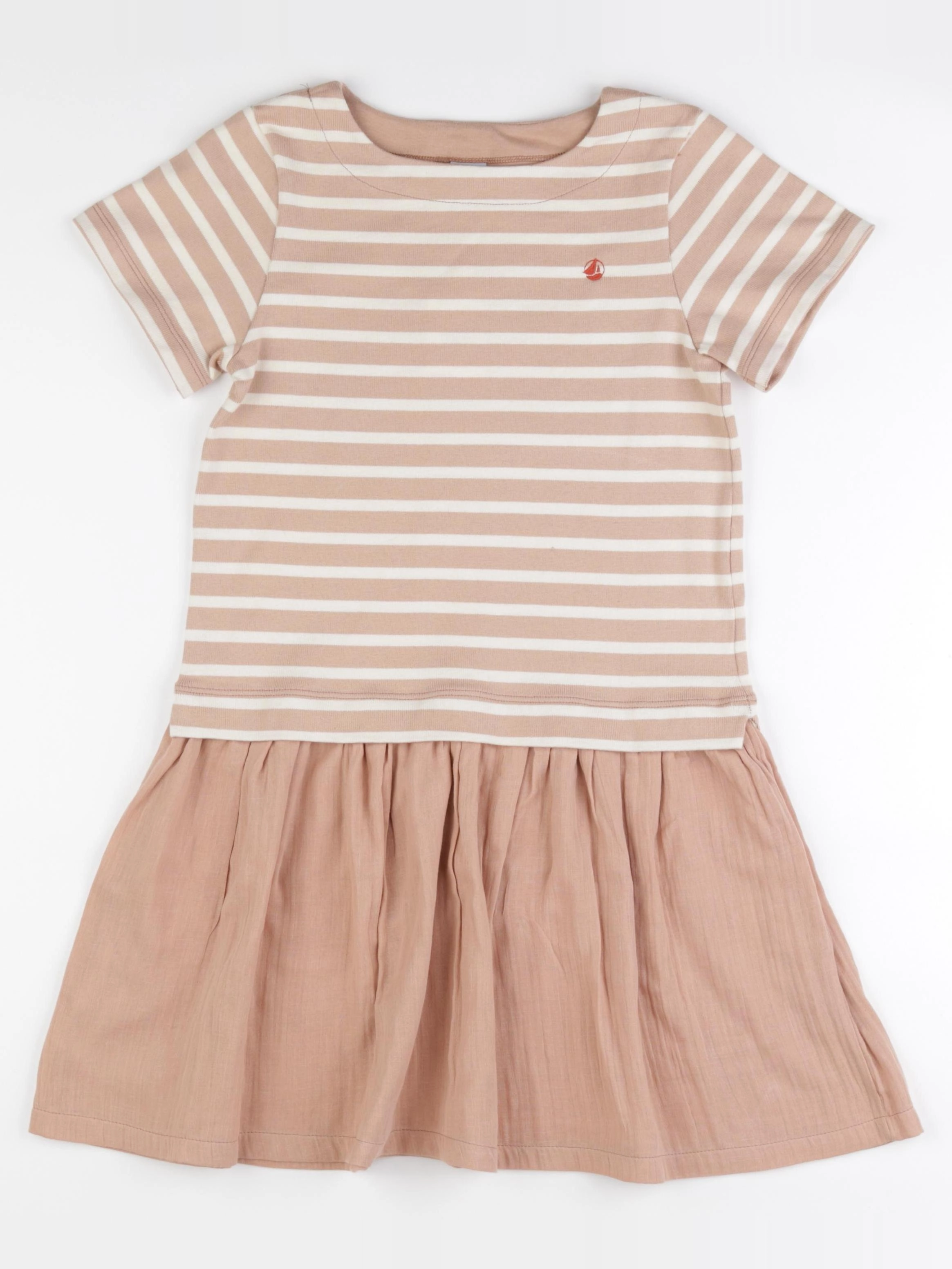 Petit Bateau - robe beige - 10 ans