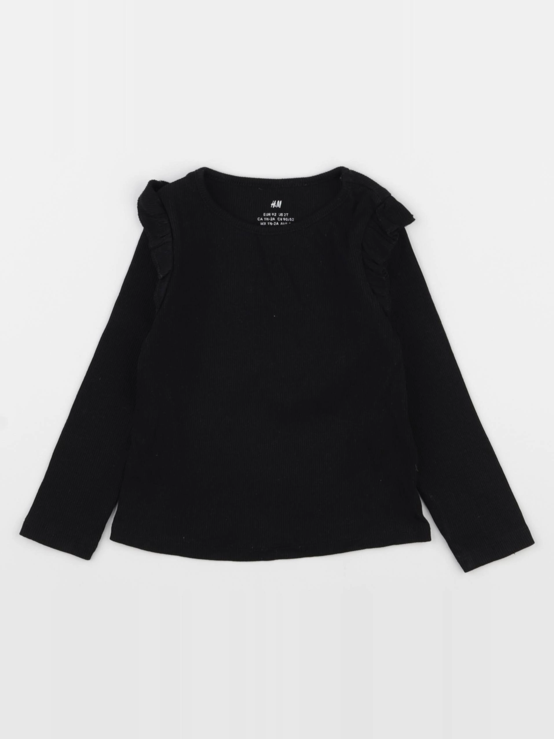 H&M - tee-shirt noir - 1 an à 2 ans
