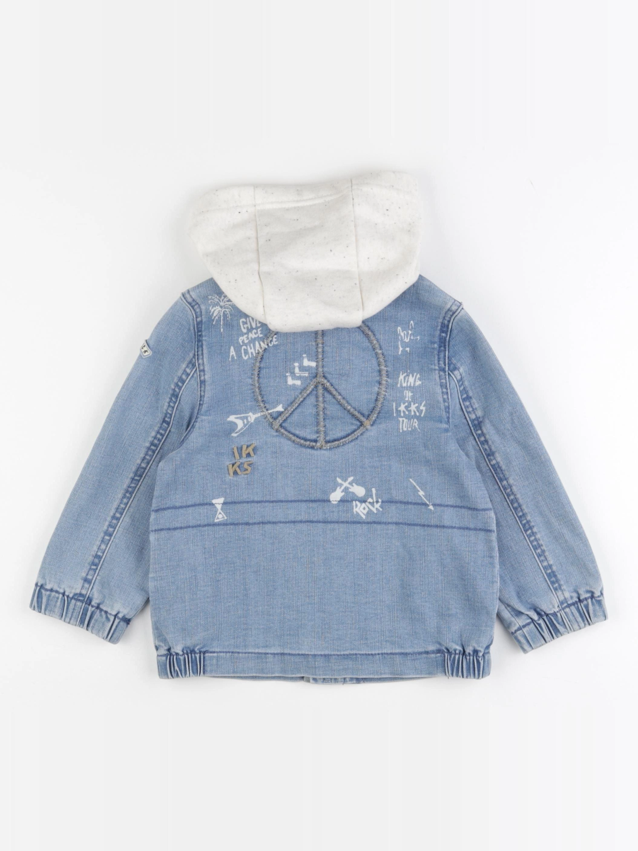 IKKS - veste imprimé au dos bleu - 2 ans