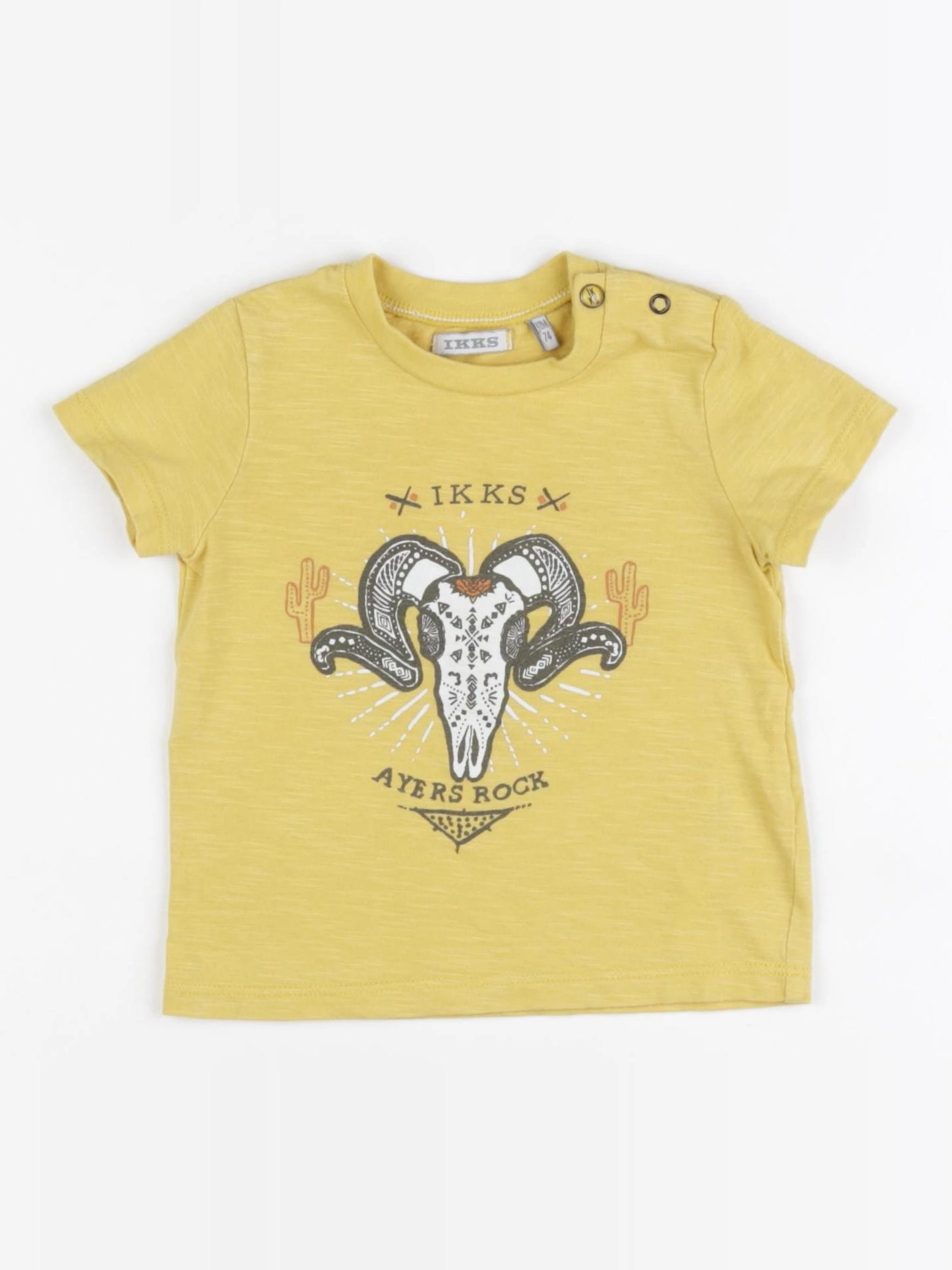 IKKS - tee-shirt jaune - 12 mois