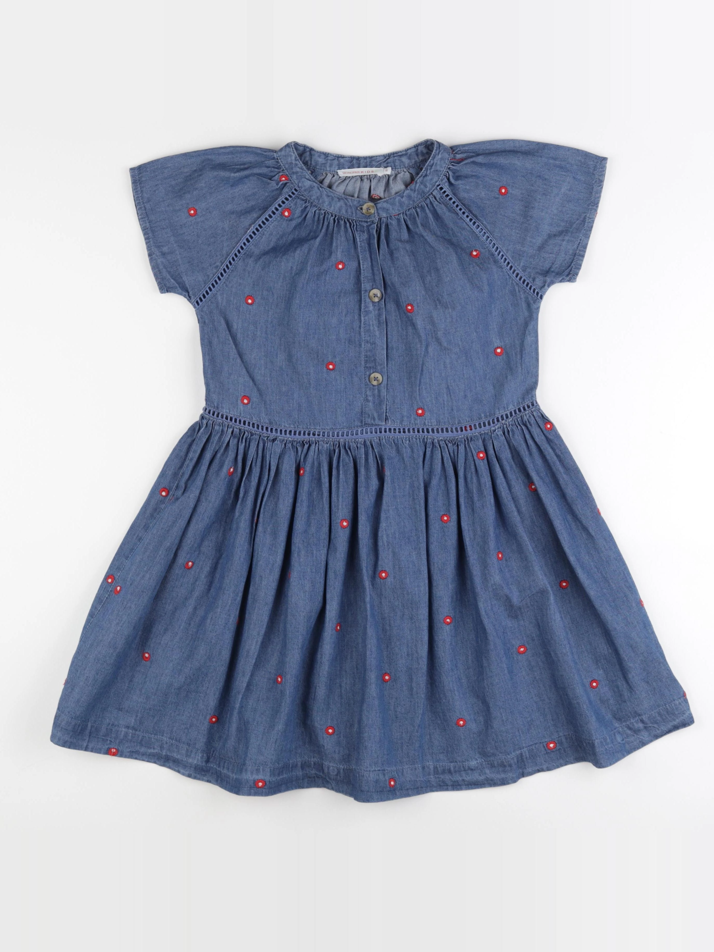 Monoprix - robe bleu - 8 ans