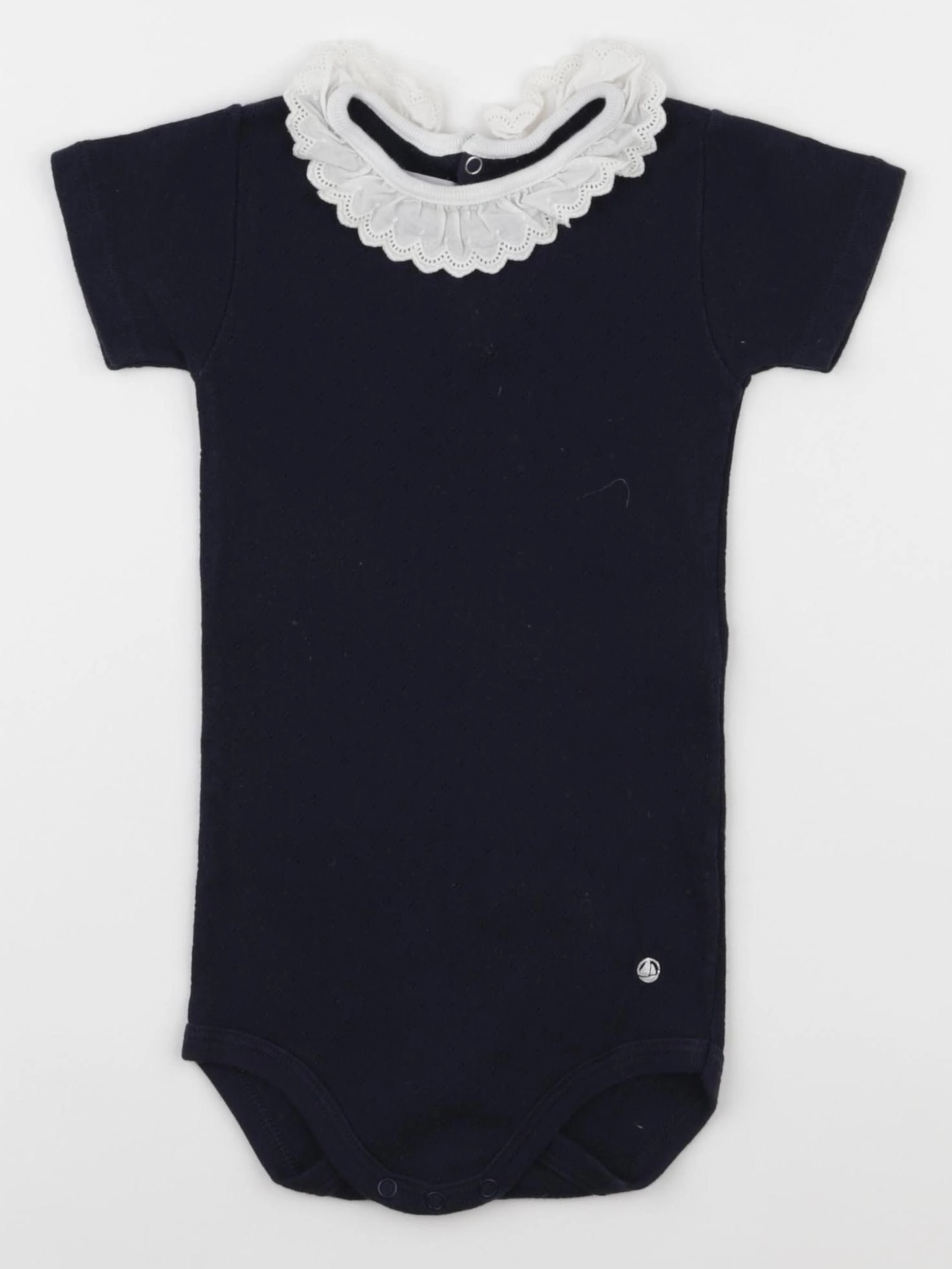 Petit Bateau - body à col bleu - 18 mois