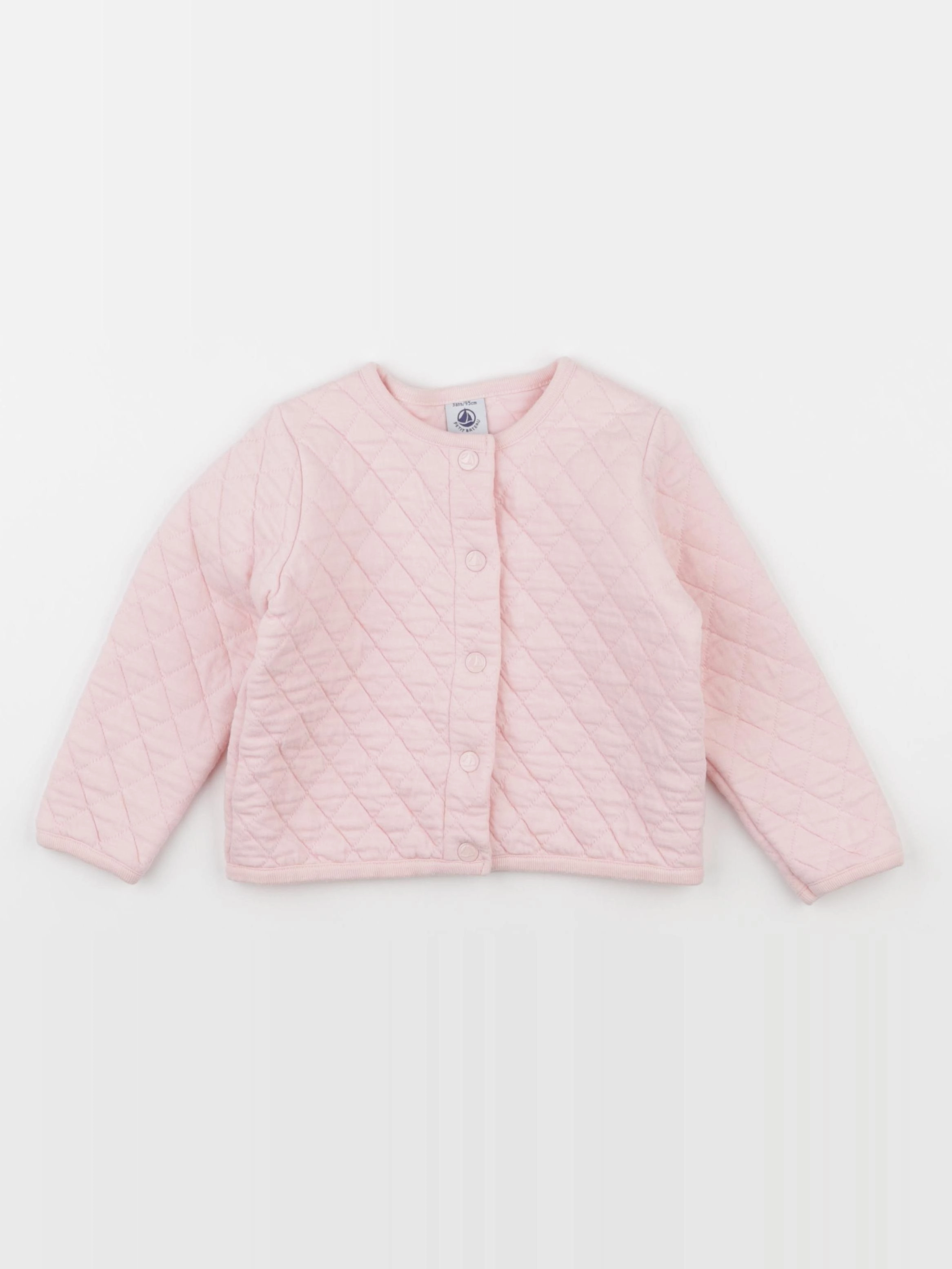 Petit Bateau - gilet rose - 3 ans