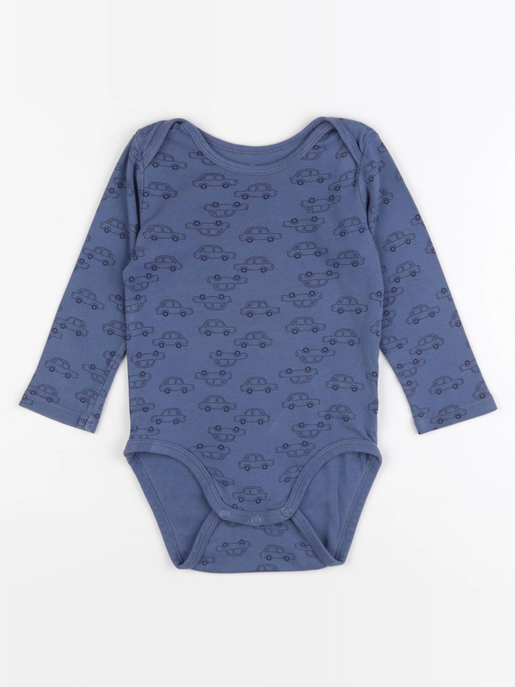 H&M - body bleu - 12/18 mois