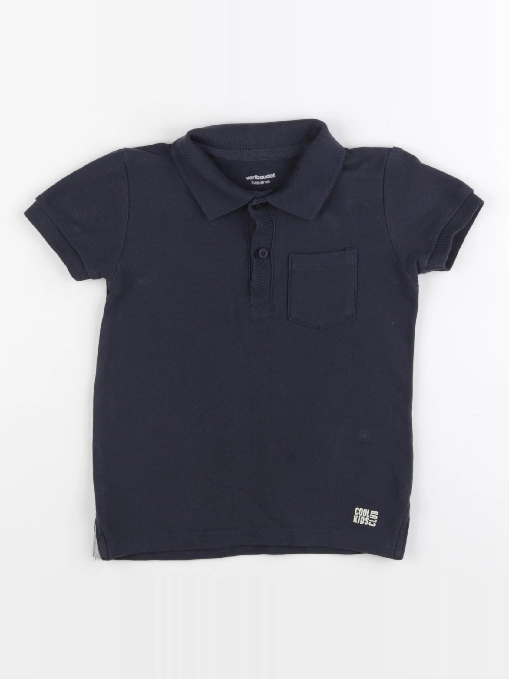 Vertbaudet - polo bleu - 3 ans