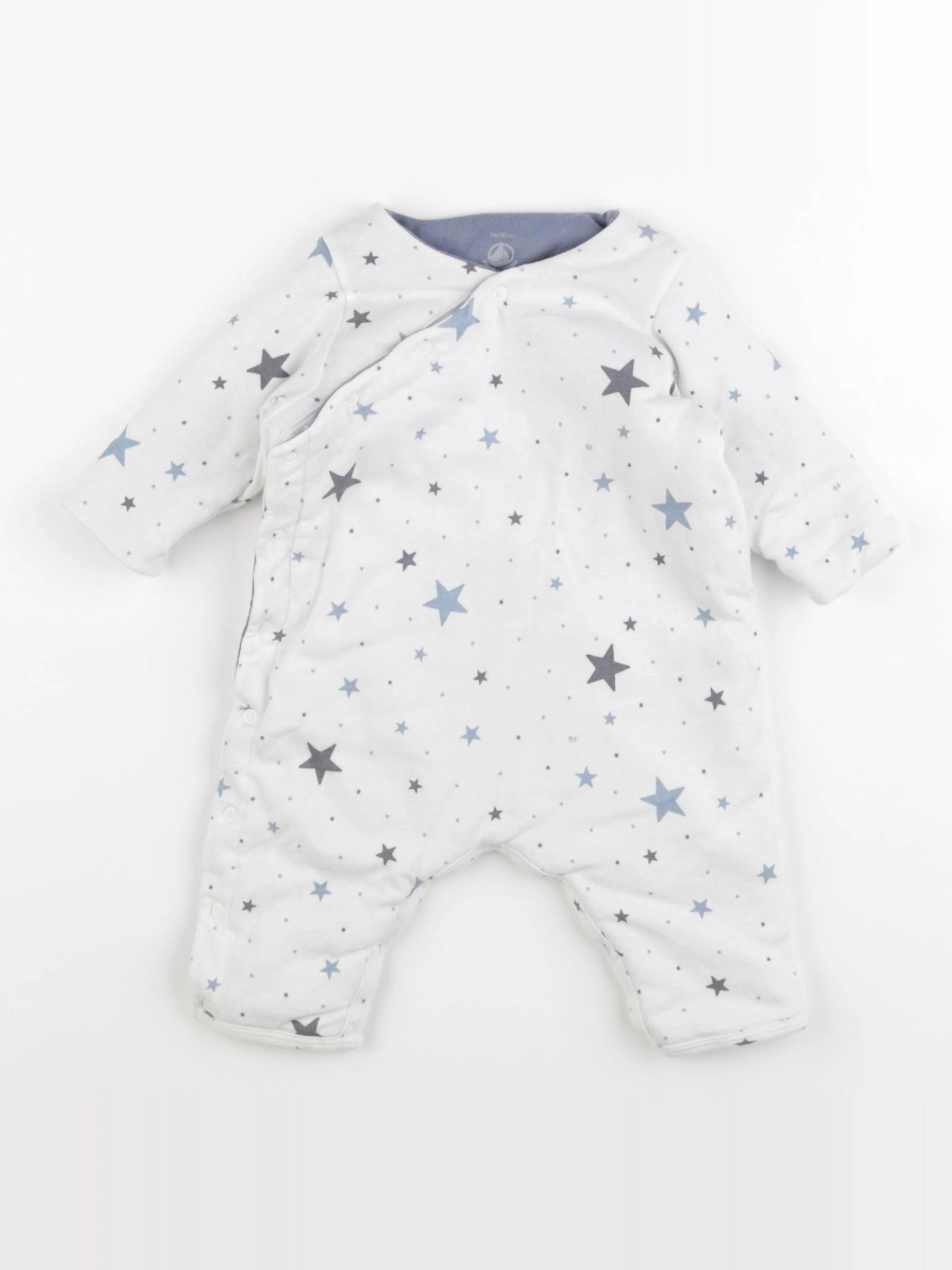 Petit Bateau - combinaison bleu - 3 mois