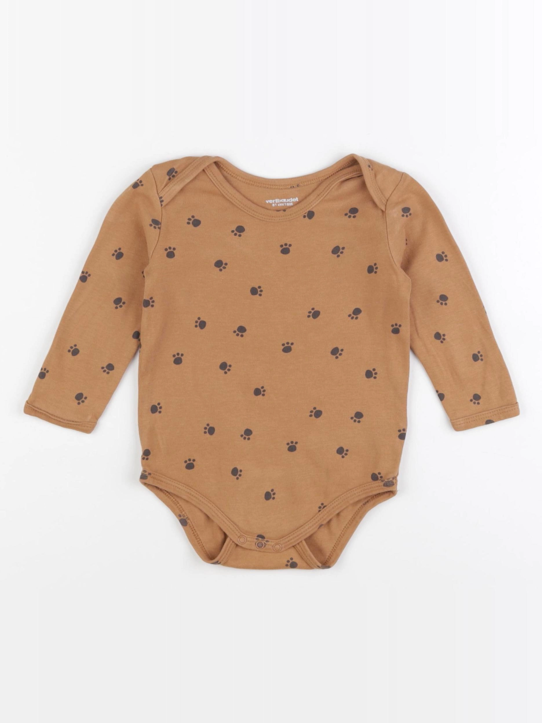 Vertbaudet - body marron - 18 mois