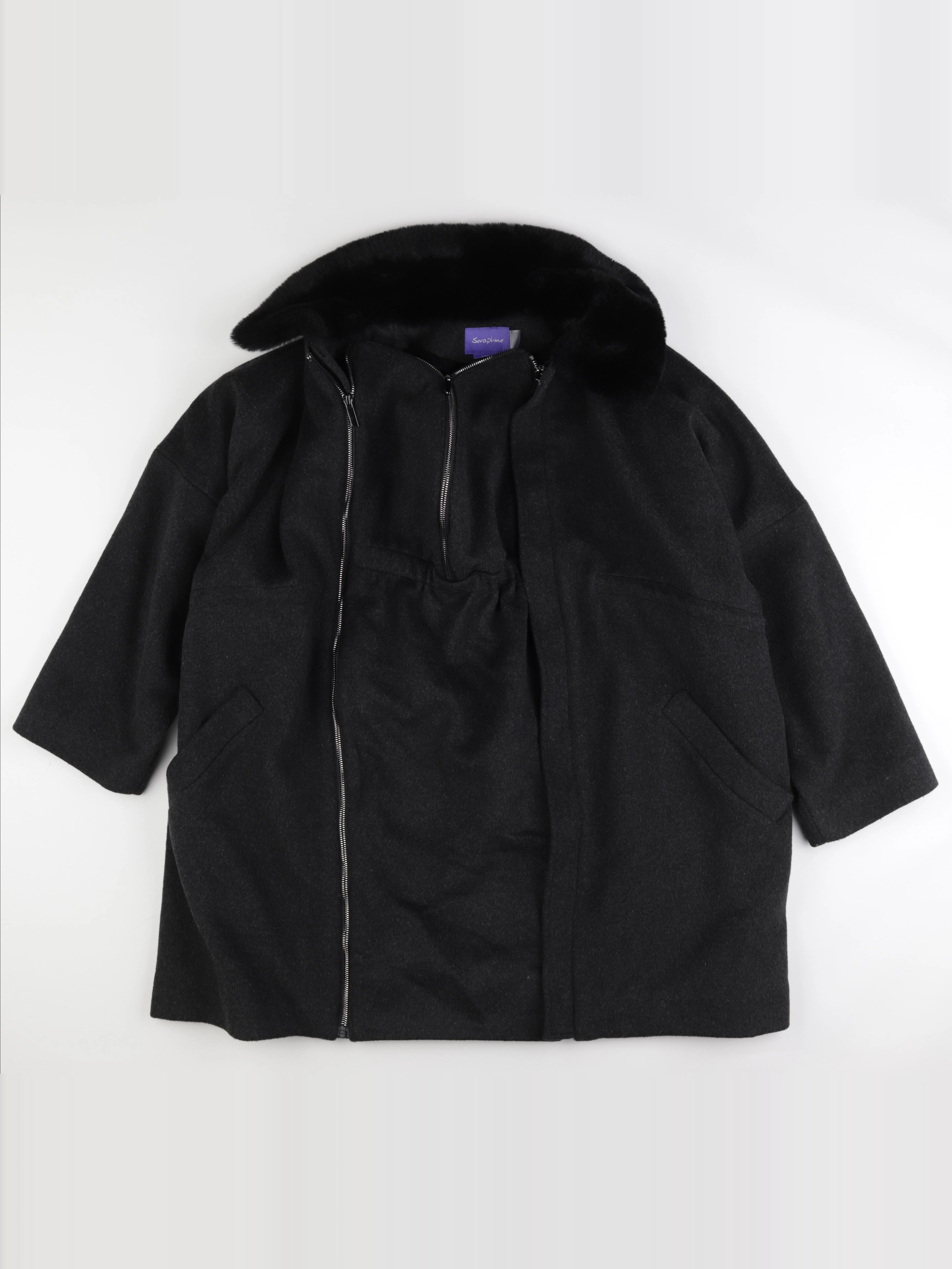 Seraphine - manteau grossesse gris - 34 à 36