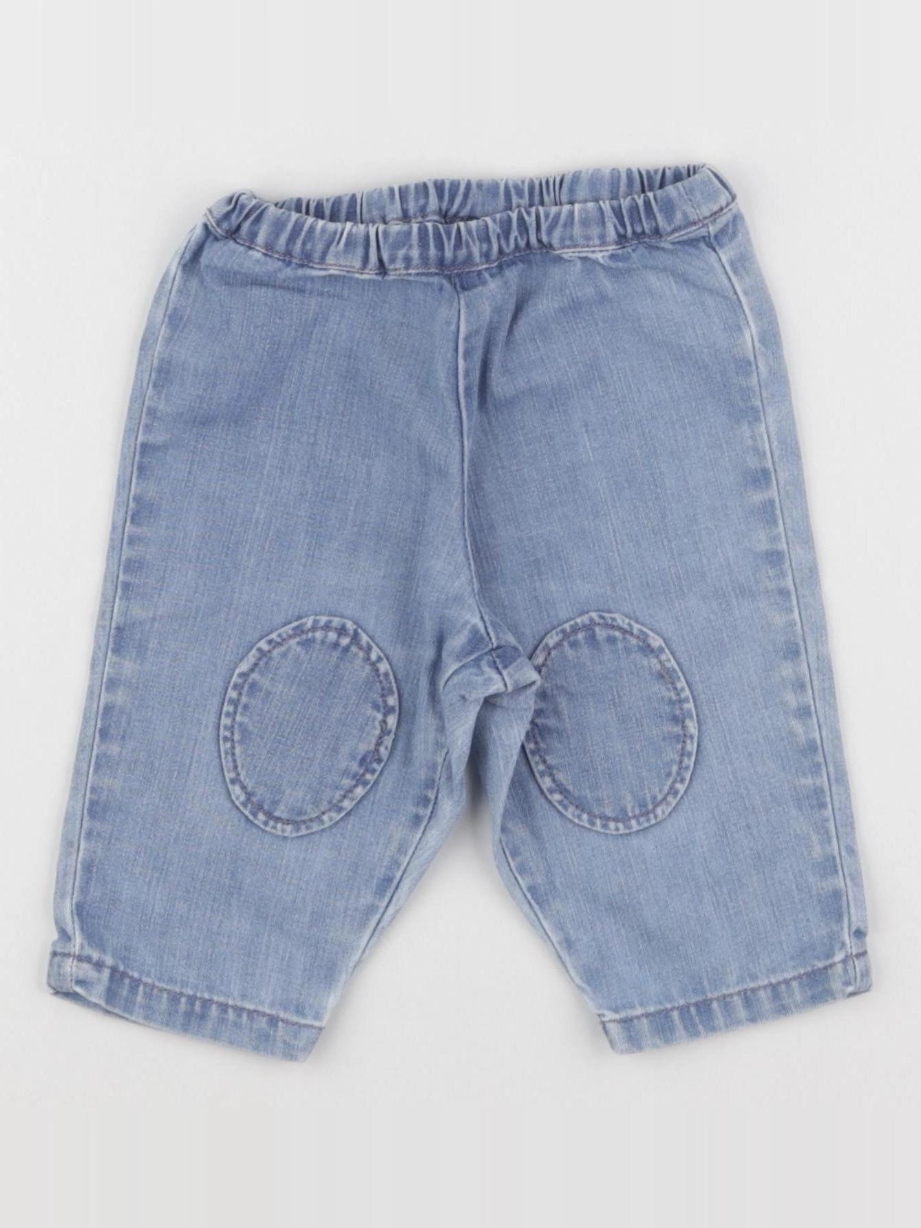 Bonton - pantalon bleu - 6 mois