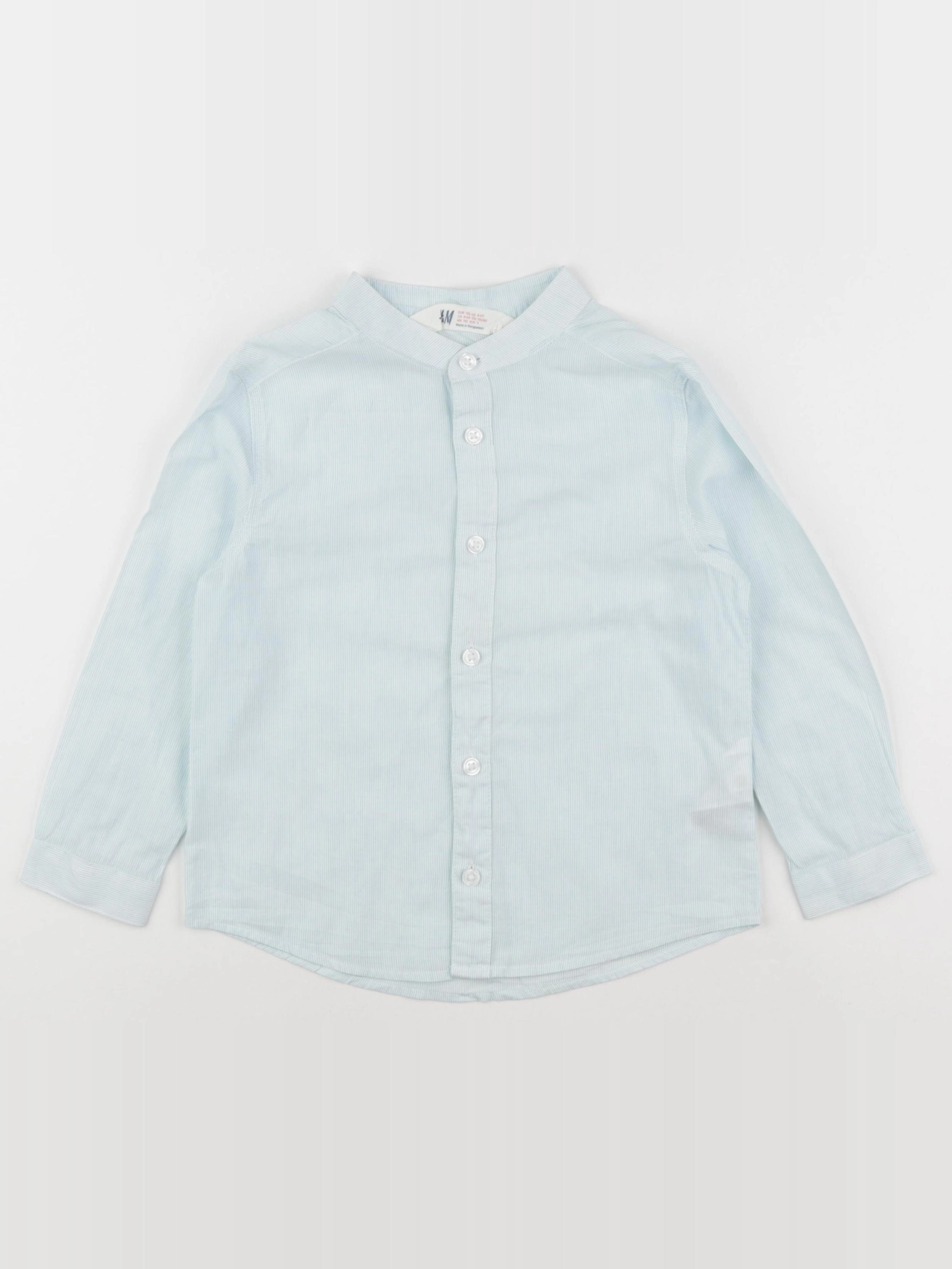 H&M - chemise bleu - 4/5 ans