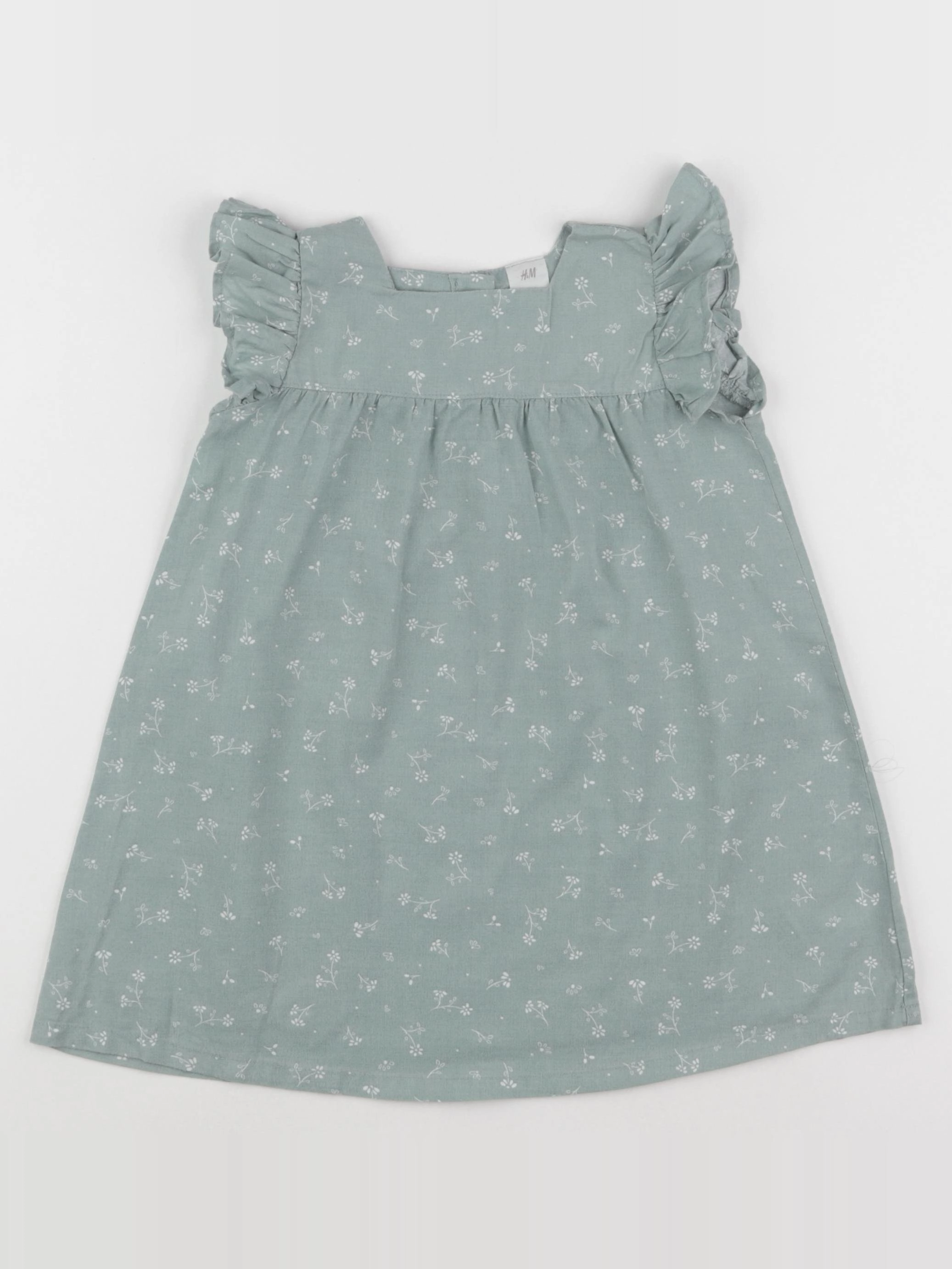 H&M - robe vert - 12/18 mois