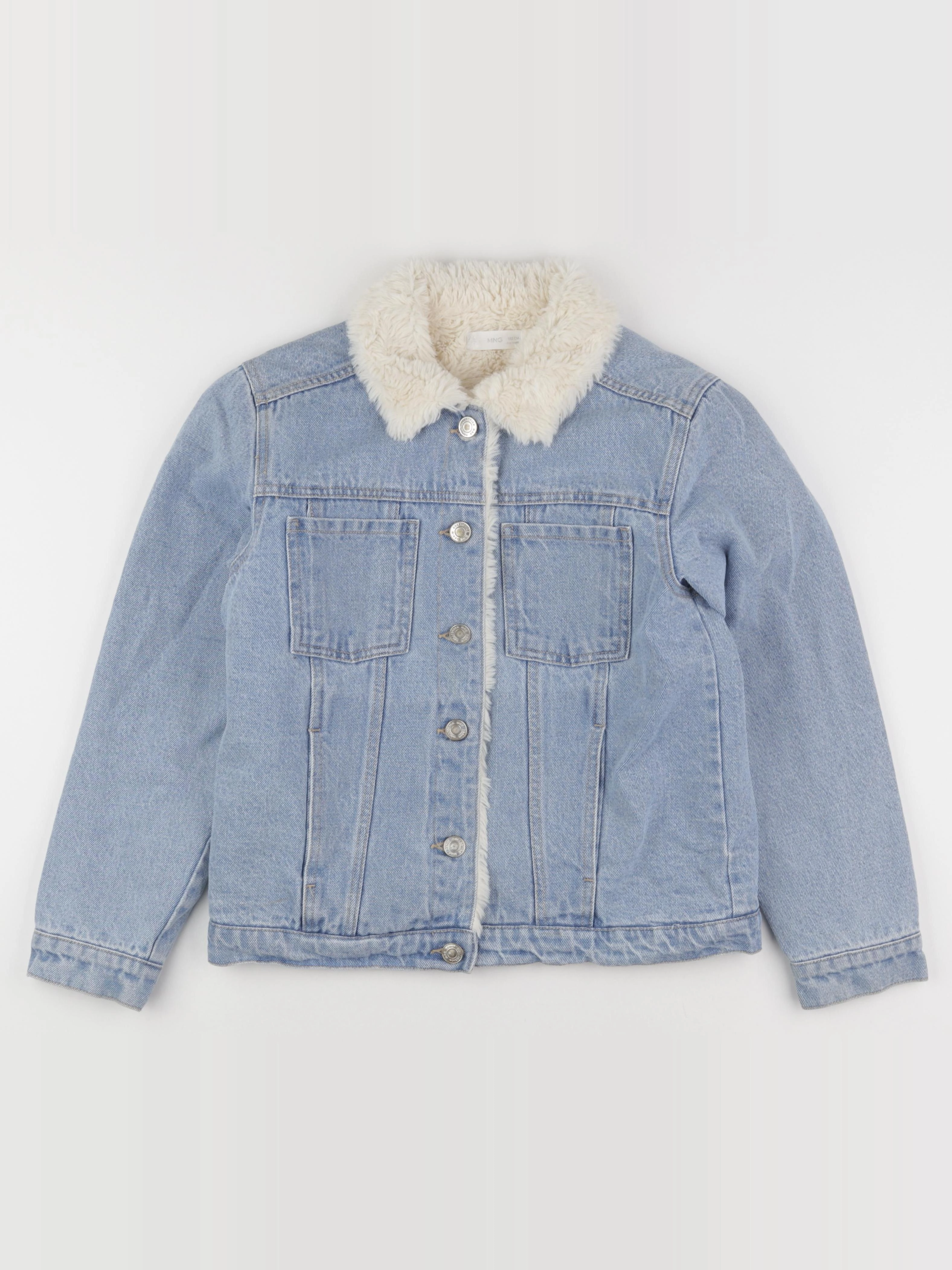 Mango - veste doublé bleu - 11/12 ans