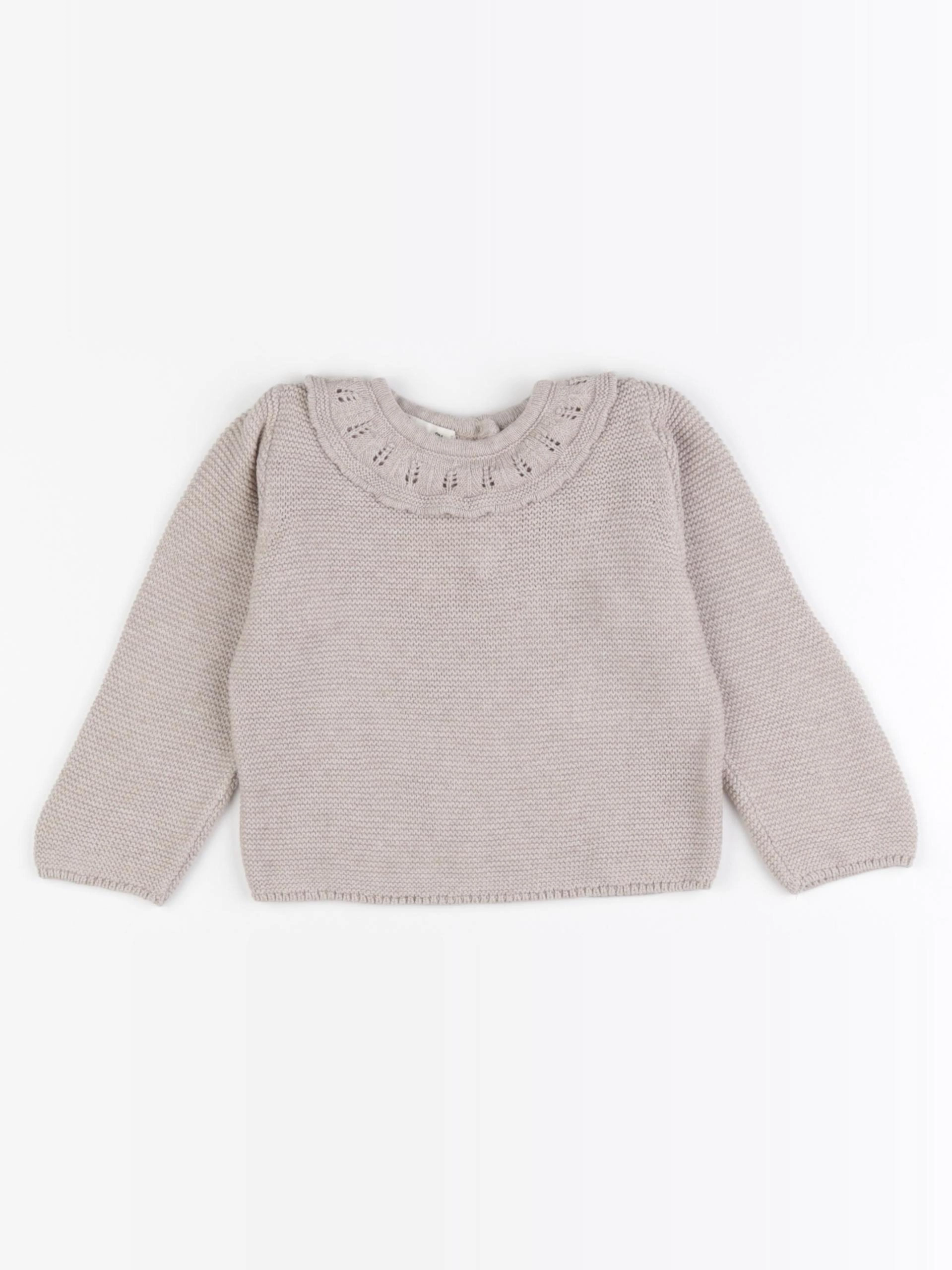 Little Cigogne - pull beige - 9 mois