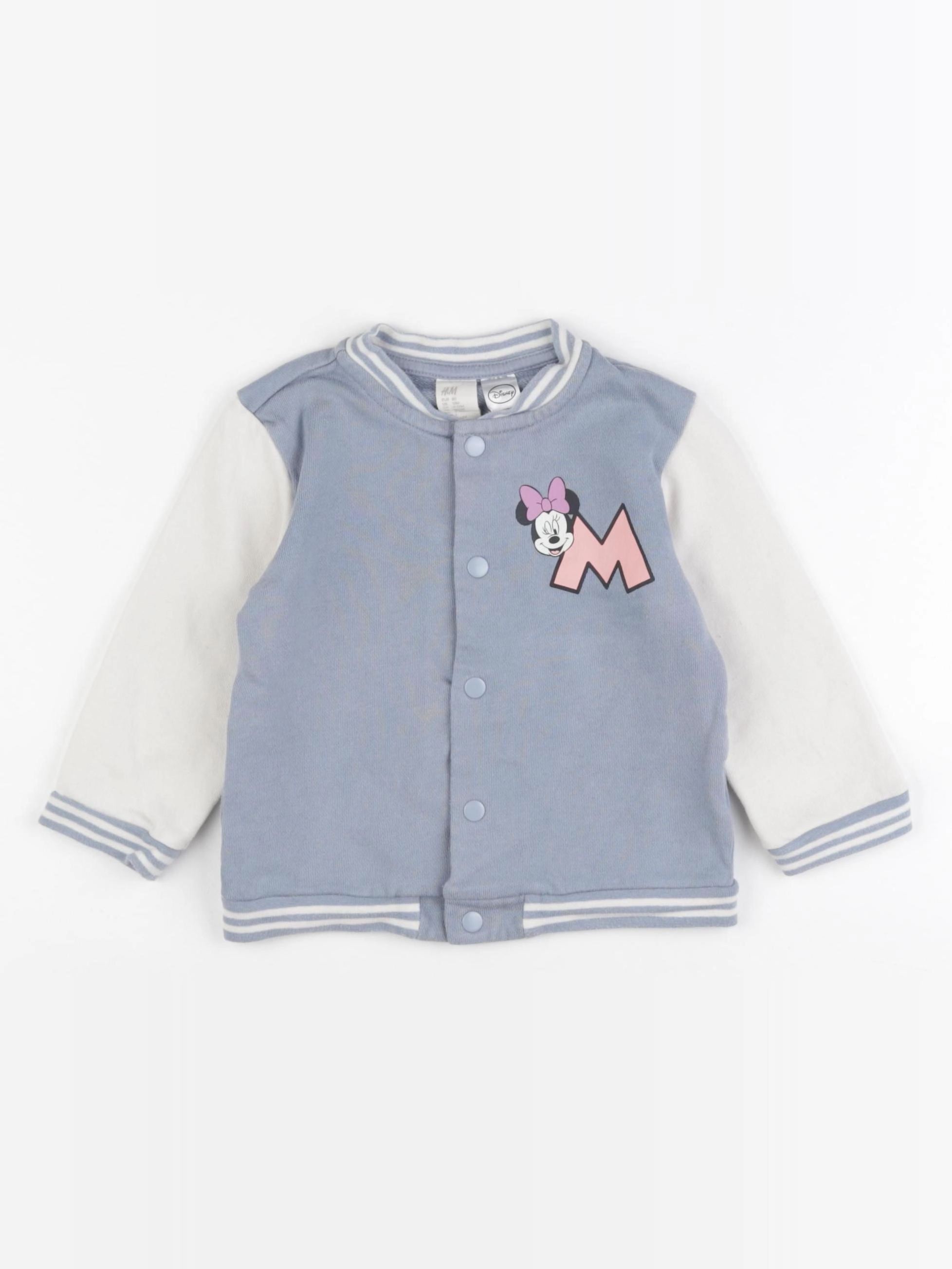 H&M - sweat imprimé au dos bleu - 9/12 mois