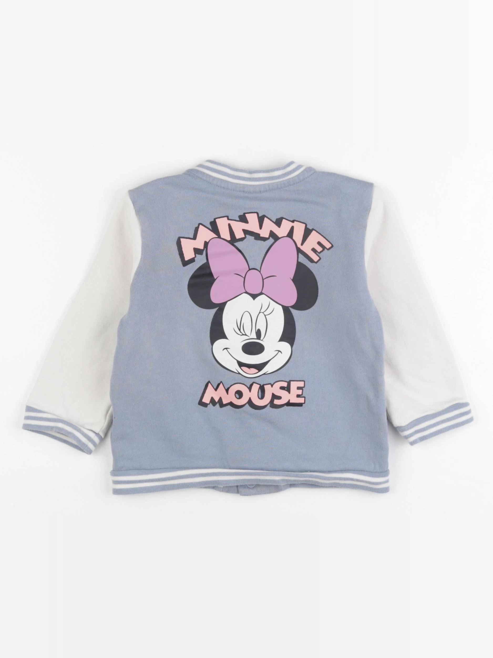 H&M - sweat imprimé au dos bleu - 9/12 mois