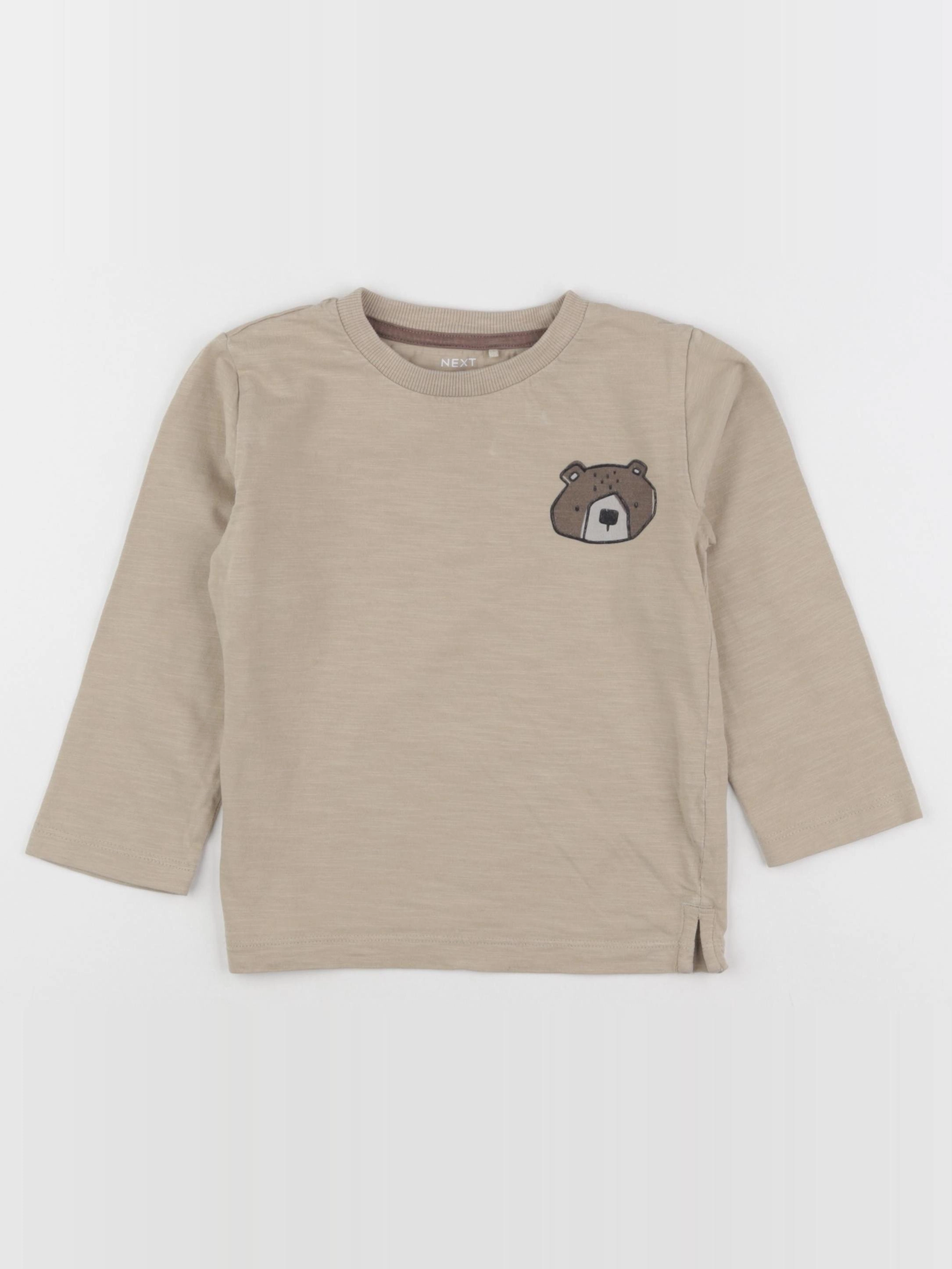 Next - tee-shirt marron - 2/3 ans