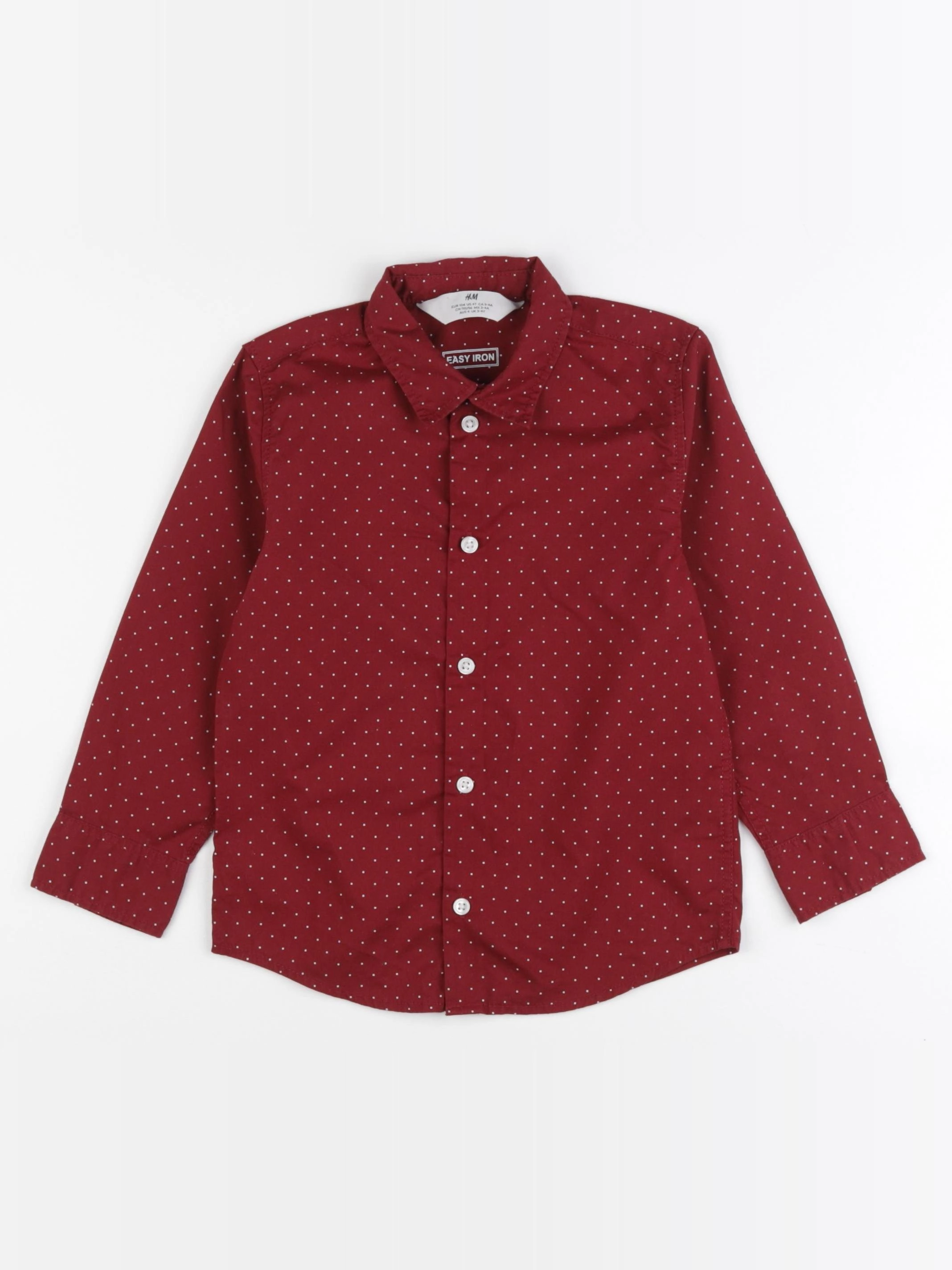 H&M - chemise rouge - 3/4 ans