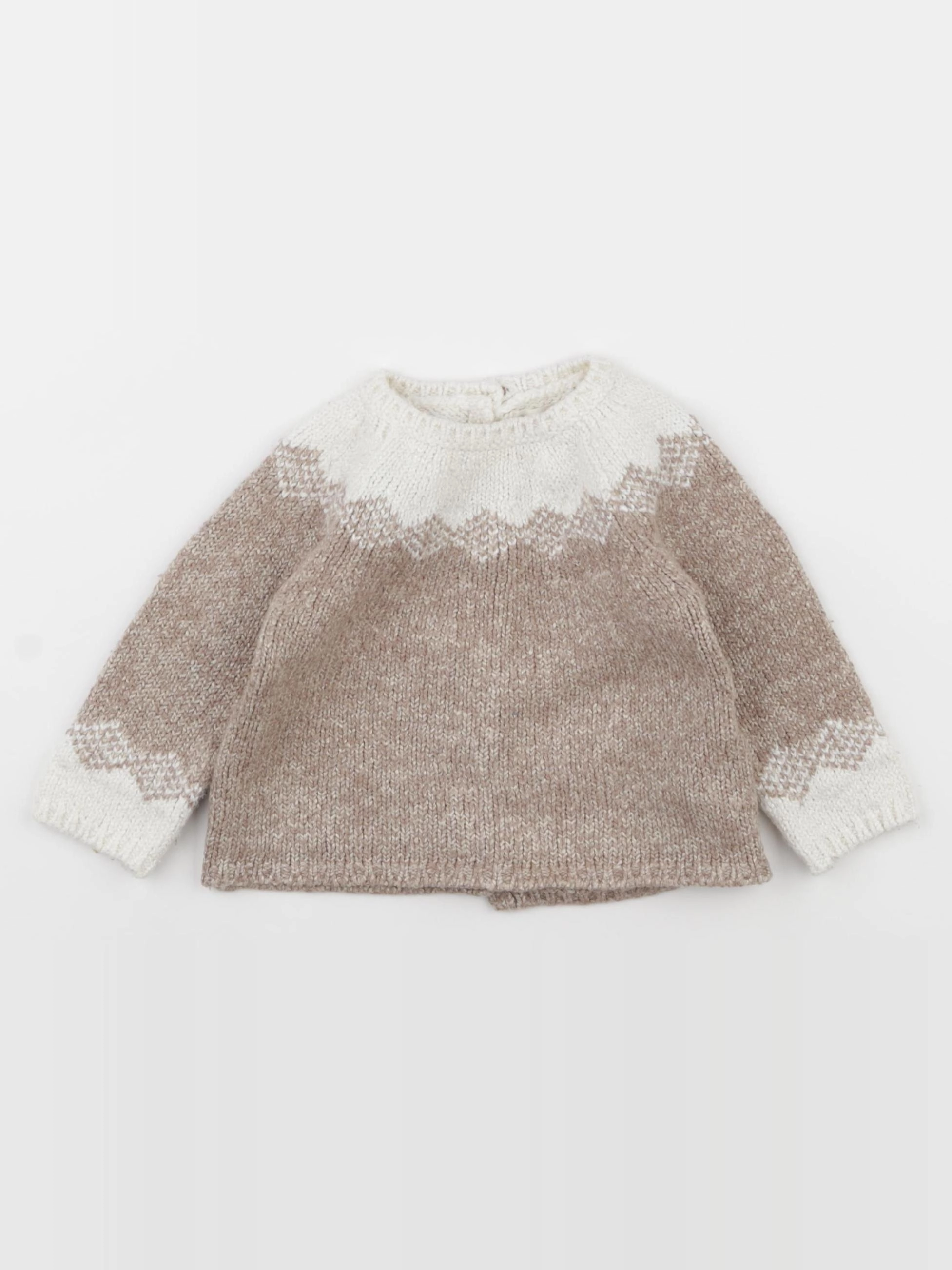 Zara - pull beige - 3/6 mois