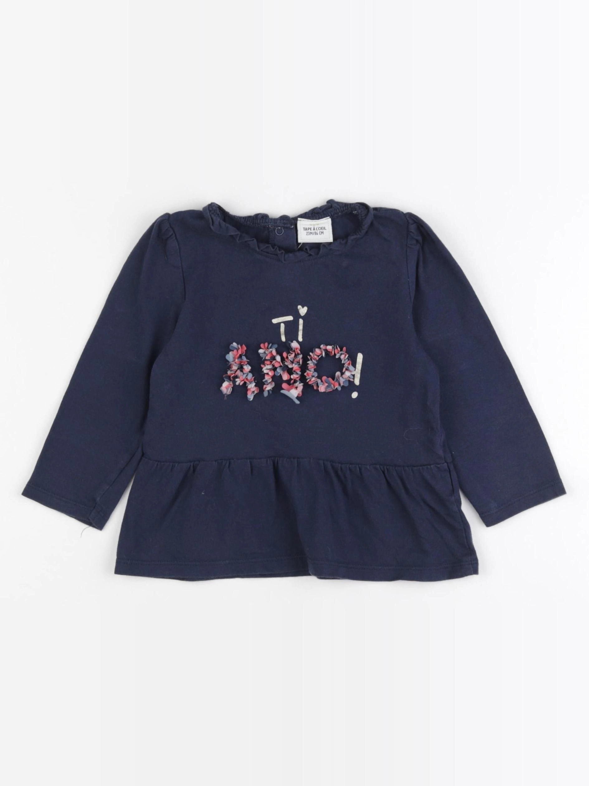 Tape à l'oeil - tee-shirt bleu - 24 mois