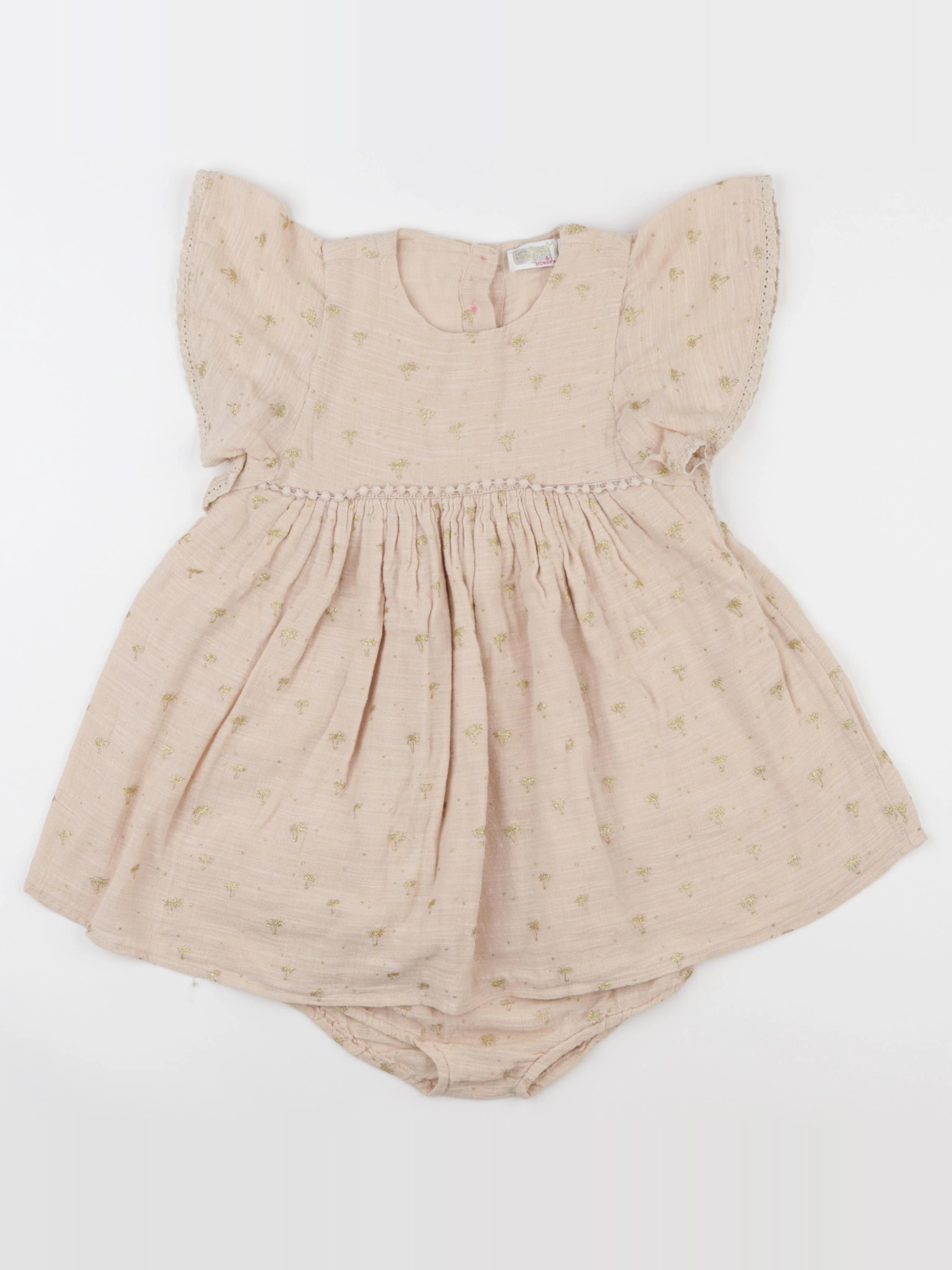 Louise Misha - robe rose, or - 12/18 mois