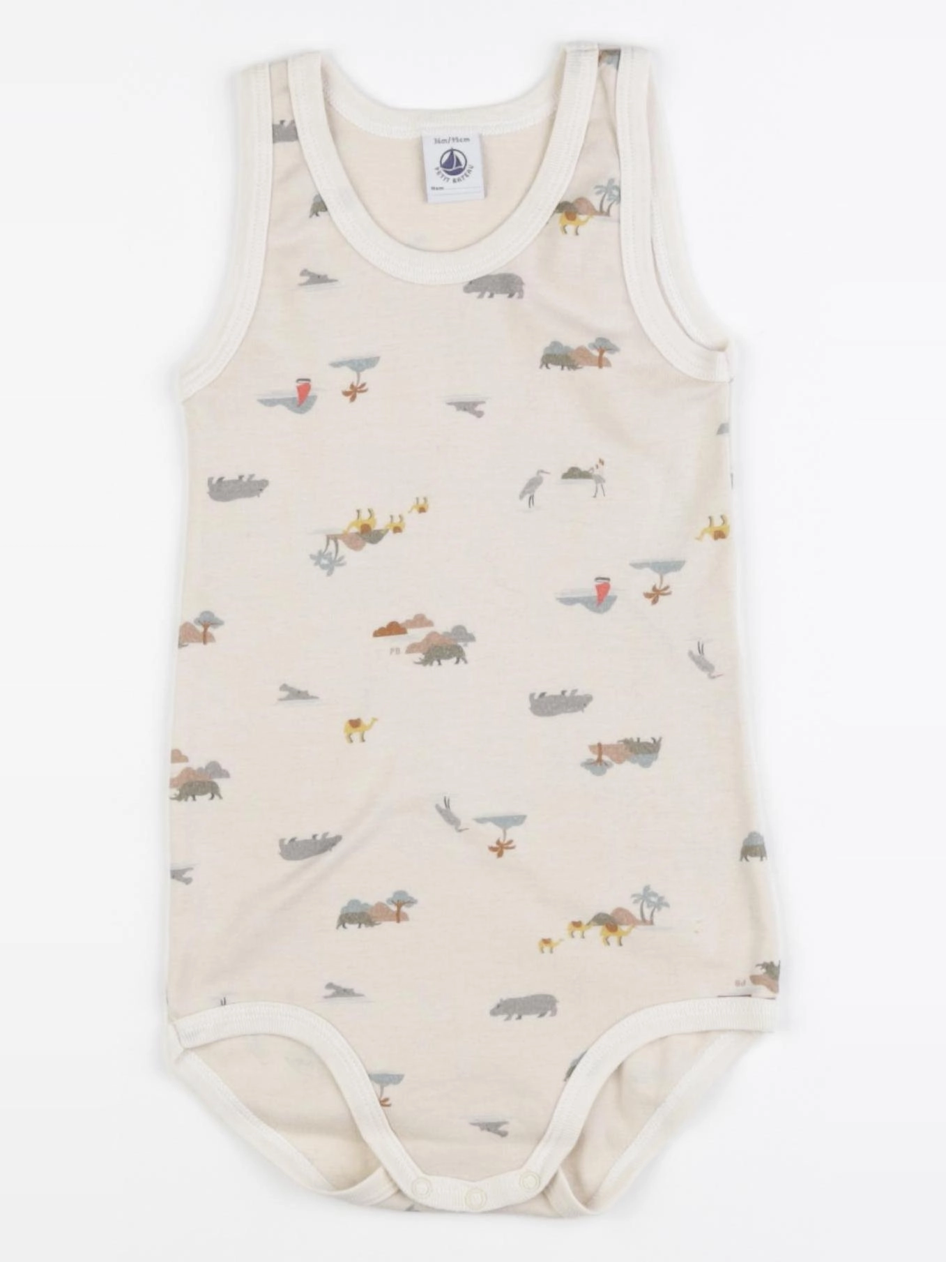 Petit Bateau - body marron - 3 ans