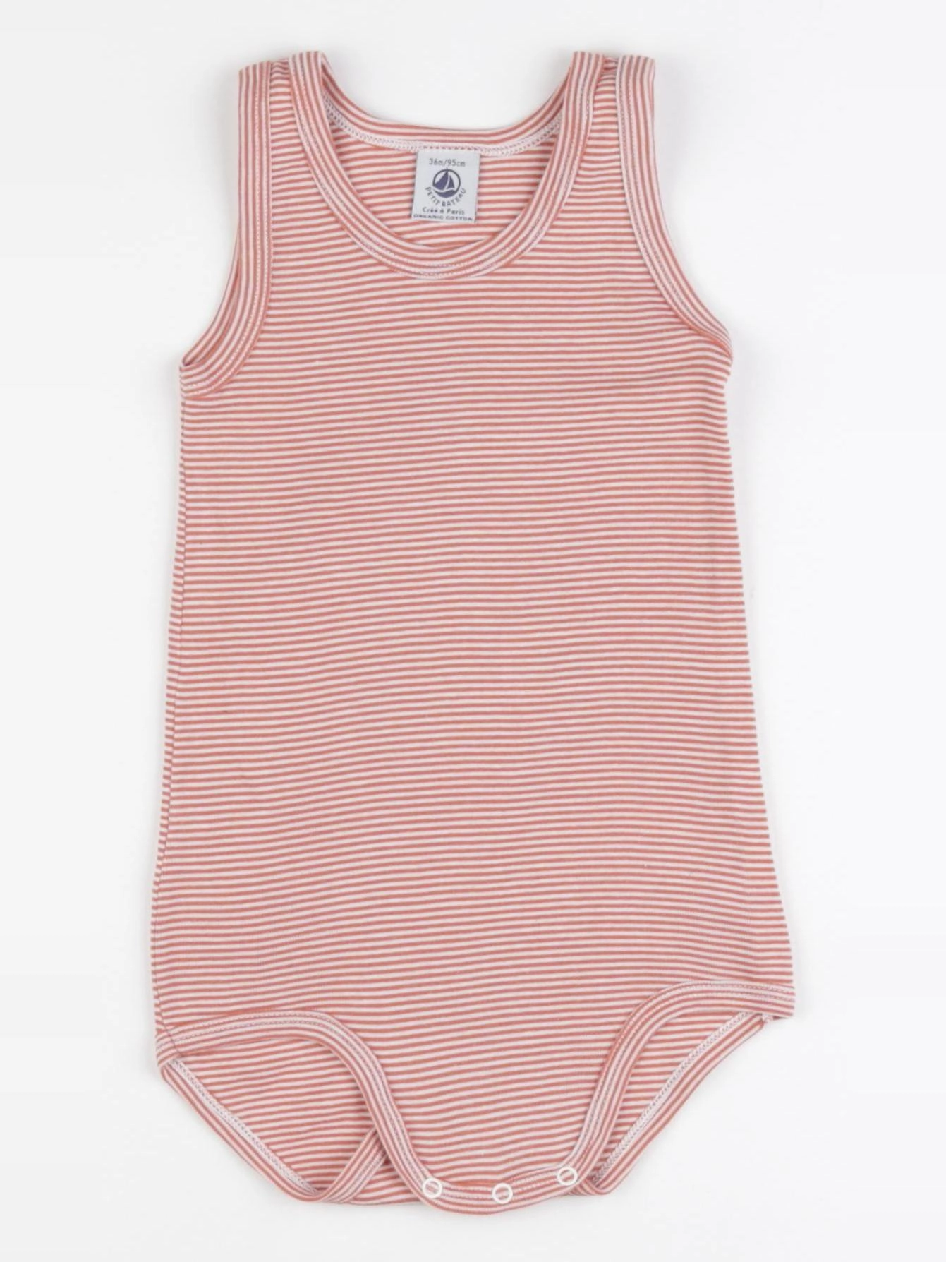Petit Bateau - body rouge - 3 ans