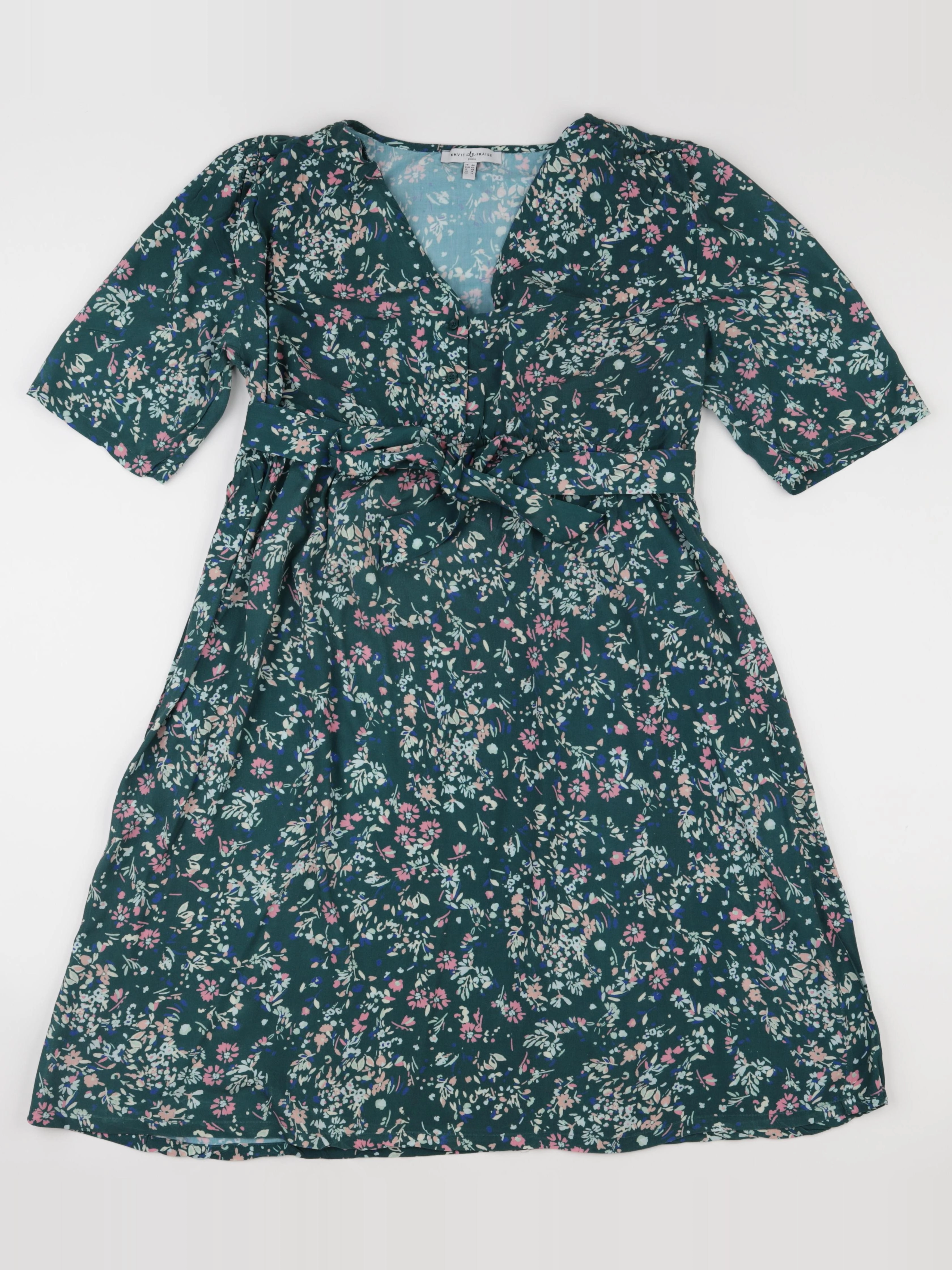 Envie de fraise - robe grossesse vert - 44